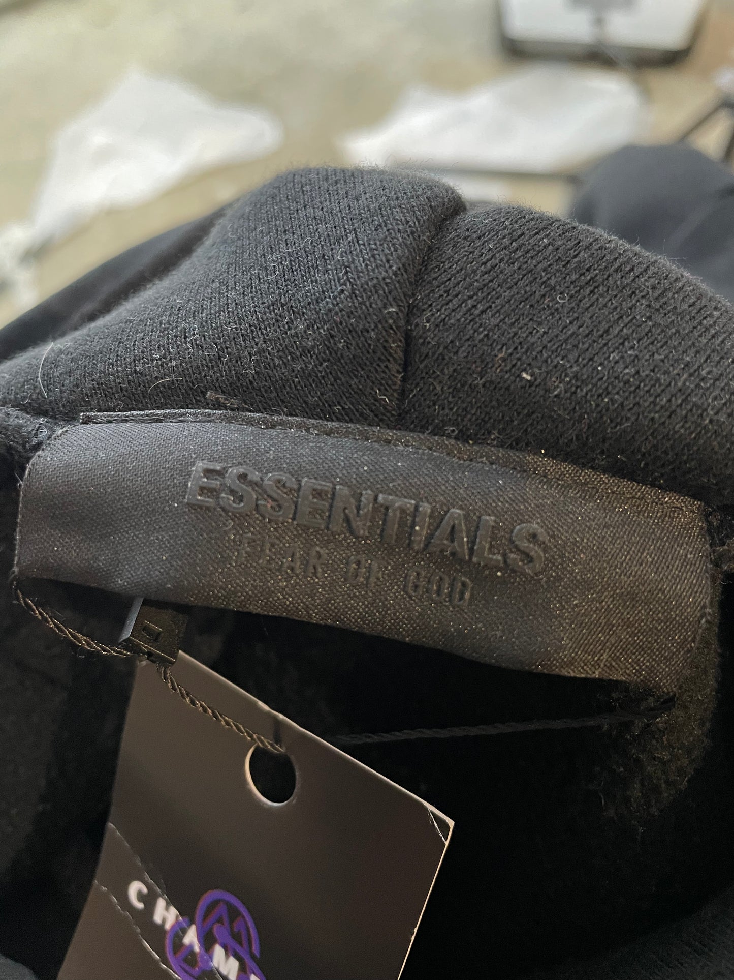 Essentials Jet Black Hoodie