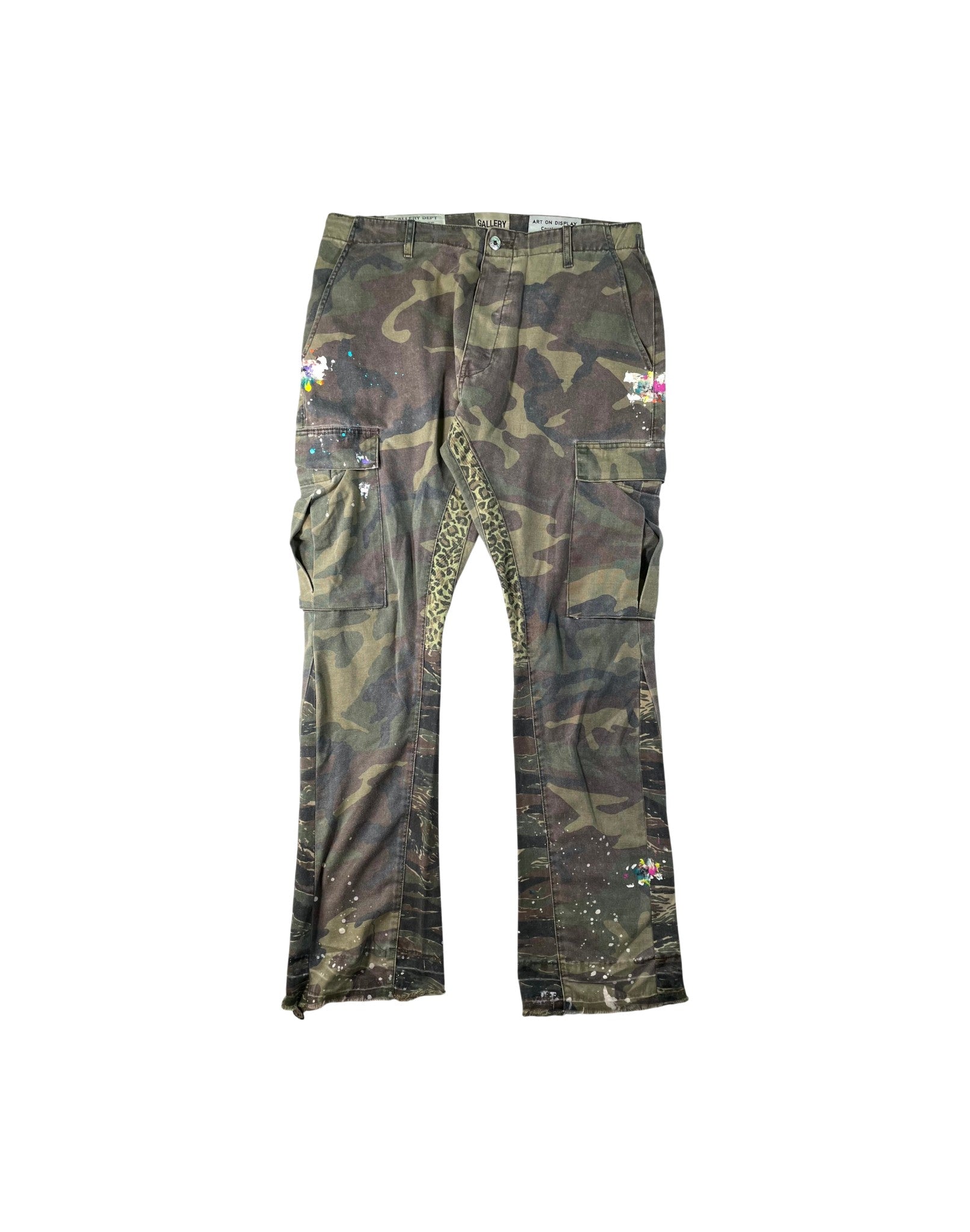 Gallery Dept "Camo Carpenter Paint Splatter" Multicolor Jeans