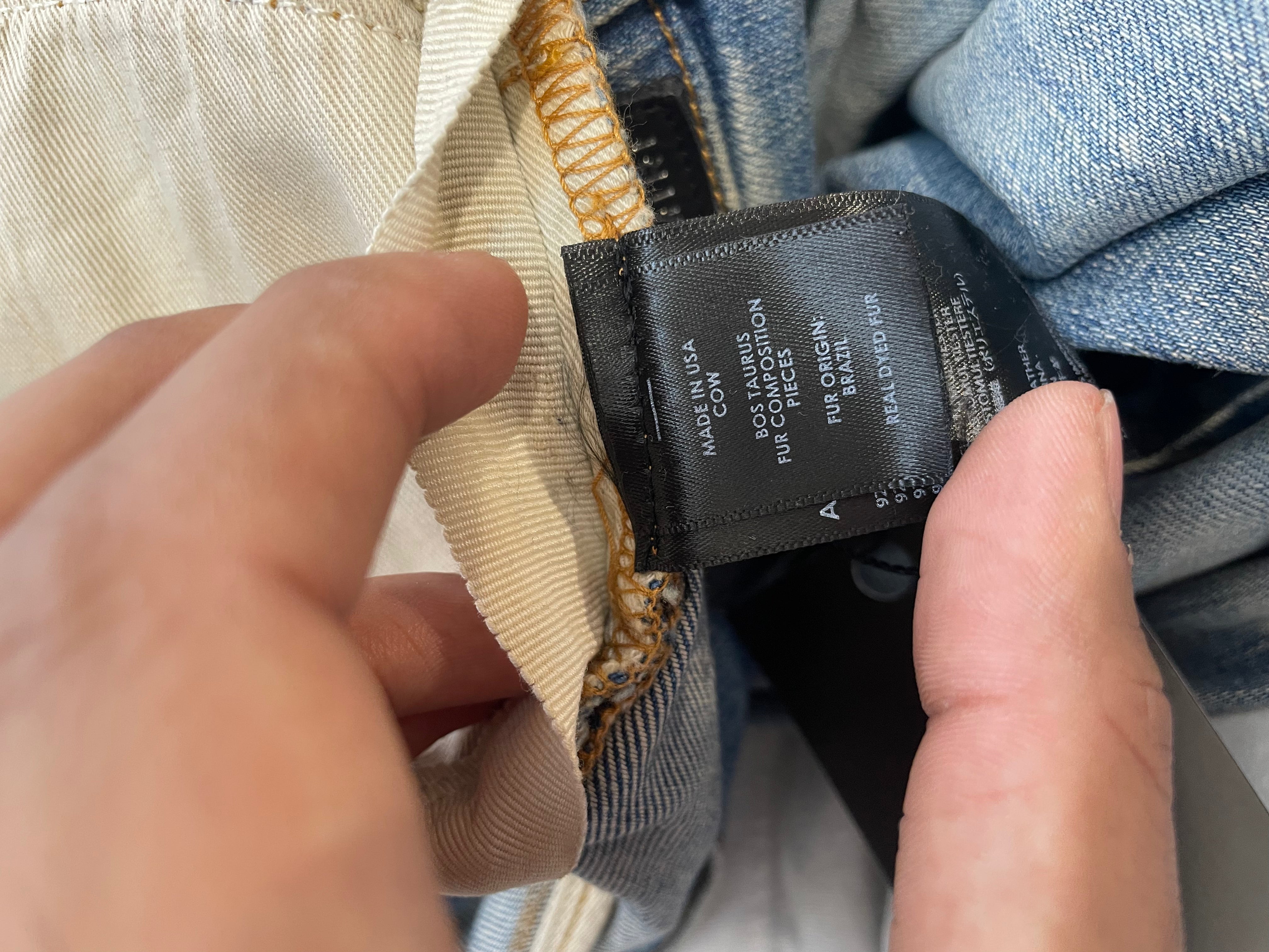 Amiri Jeans Light Wash Leopard Patch Used 36