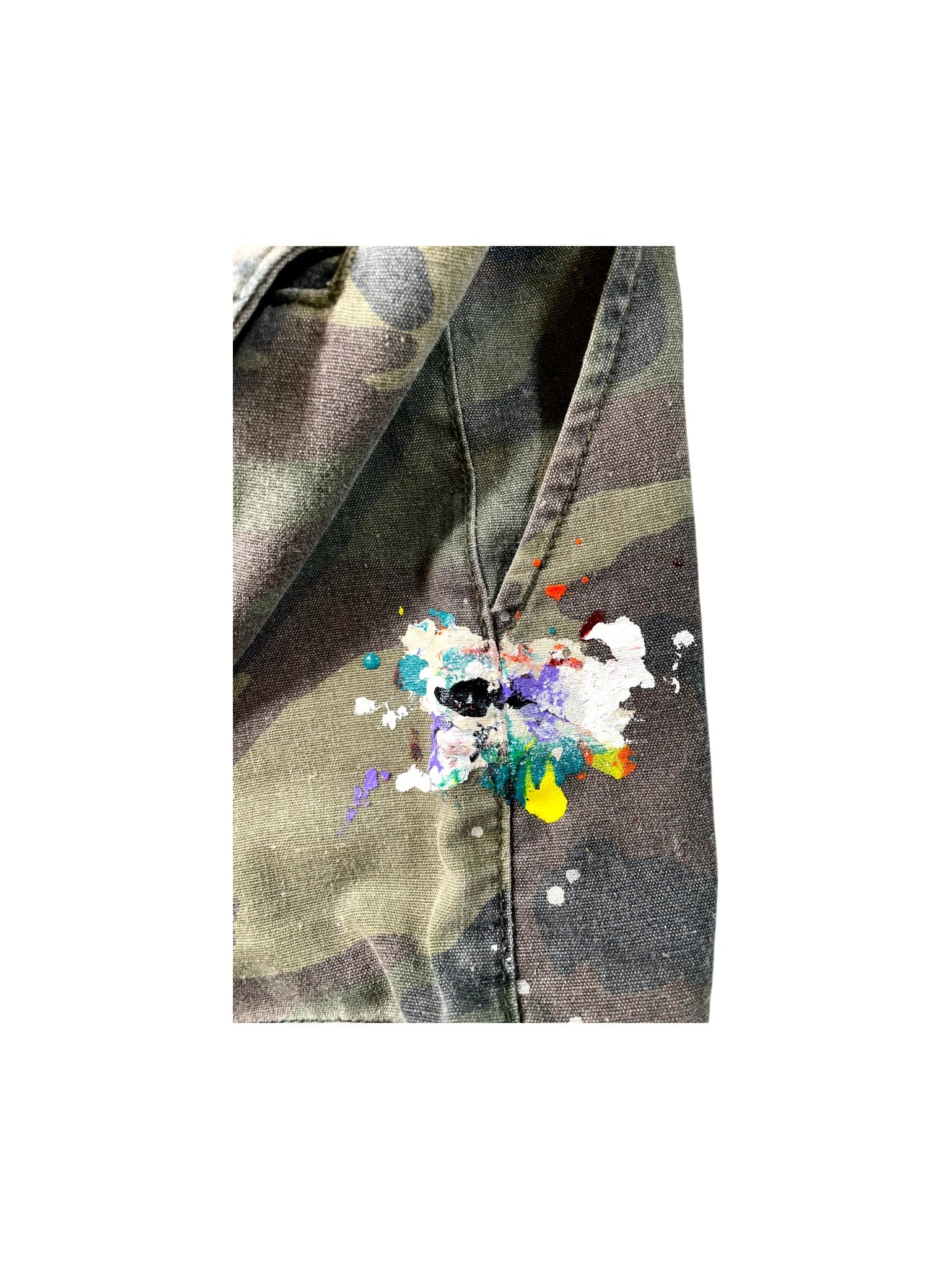 Gallery Dept "Camo Carpenter Paint Splatter" Multicolor Jeans