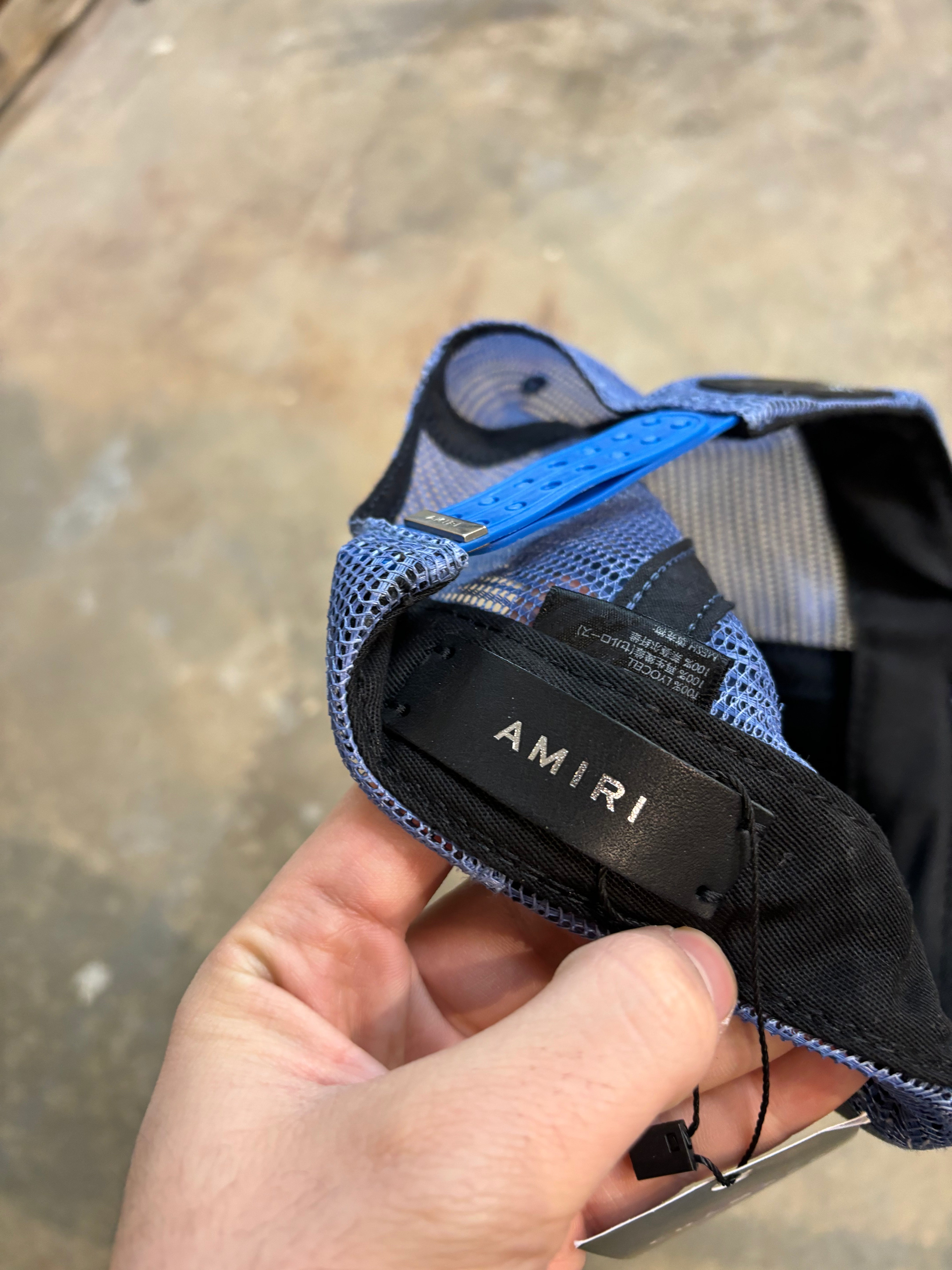 Amiri MA Logo Trucker Baby Blue Used OSFM