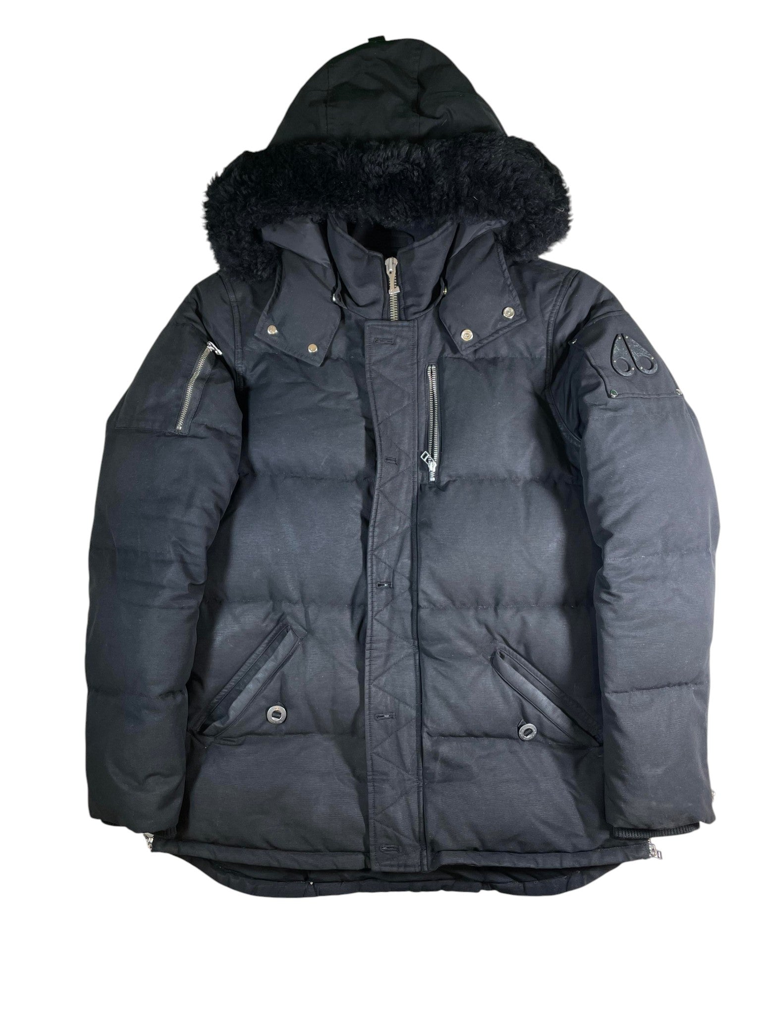 Moose Knuckles Black Fur 3Q Black Jacket