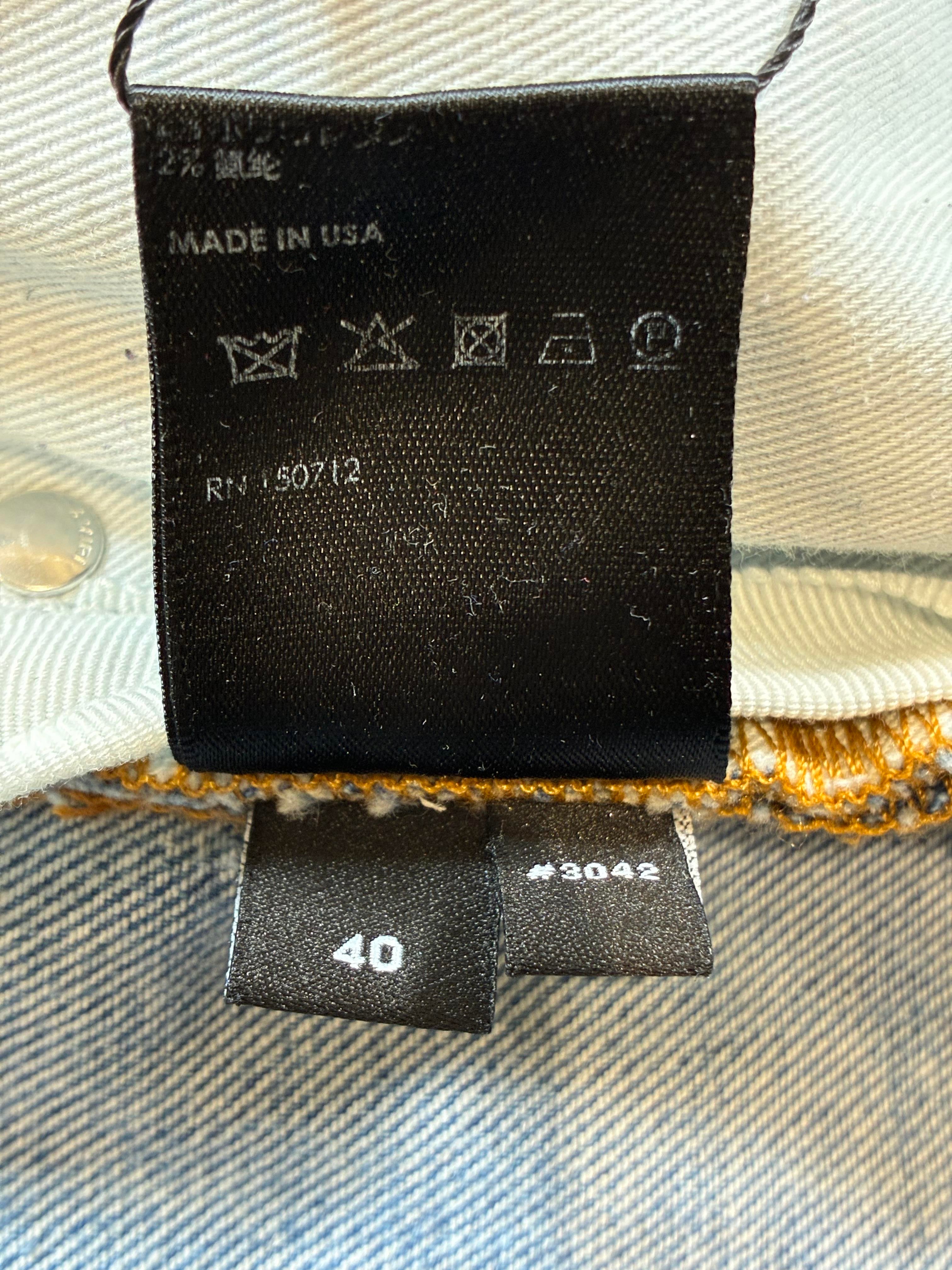 Amiri MX1 Aloha Light Wash Patch Jeans