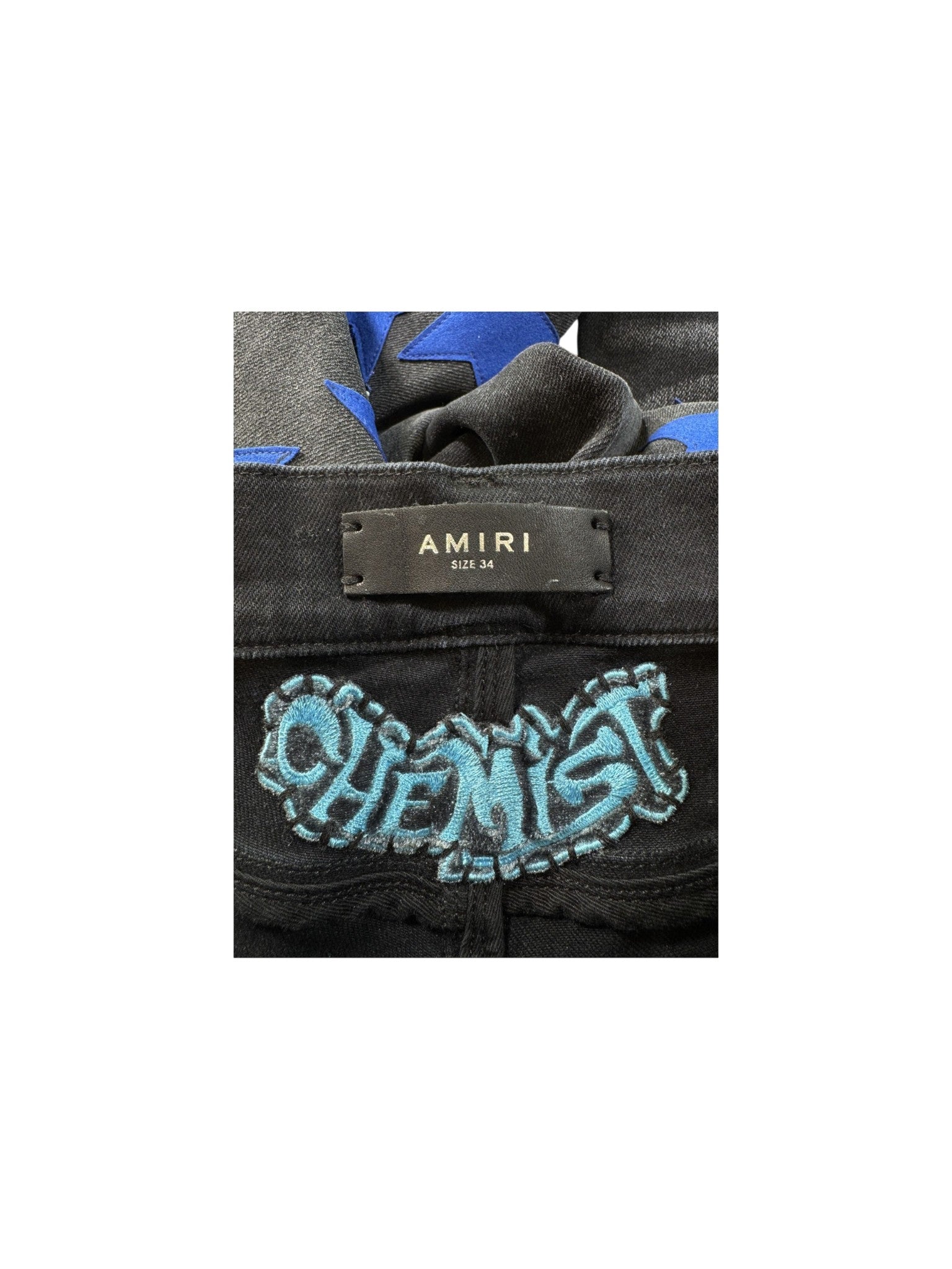 Amiri Chemist Stars Black & Blue Jeans
