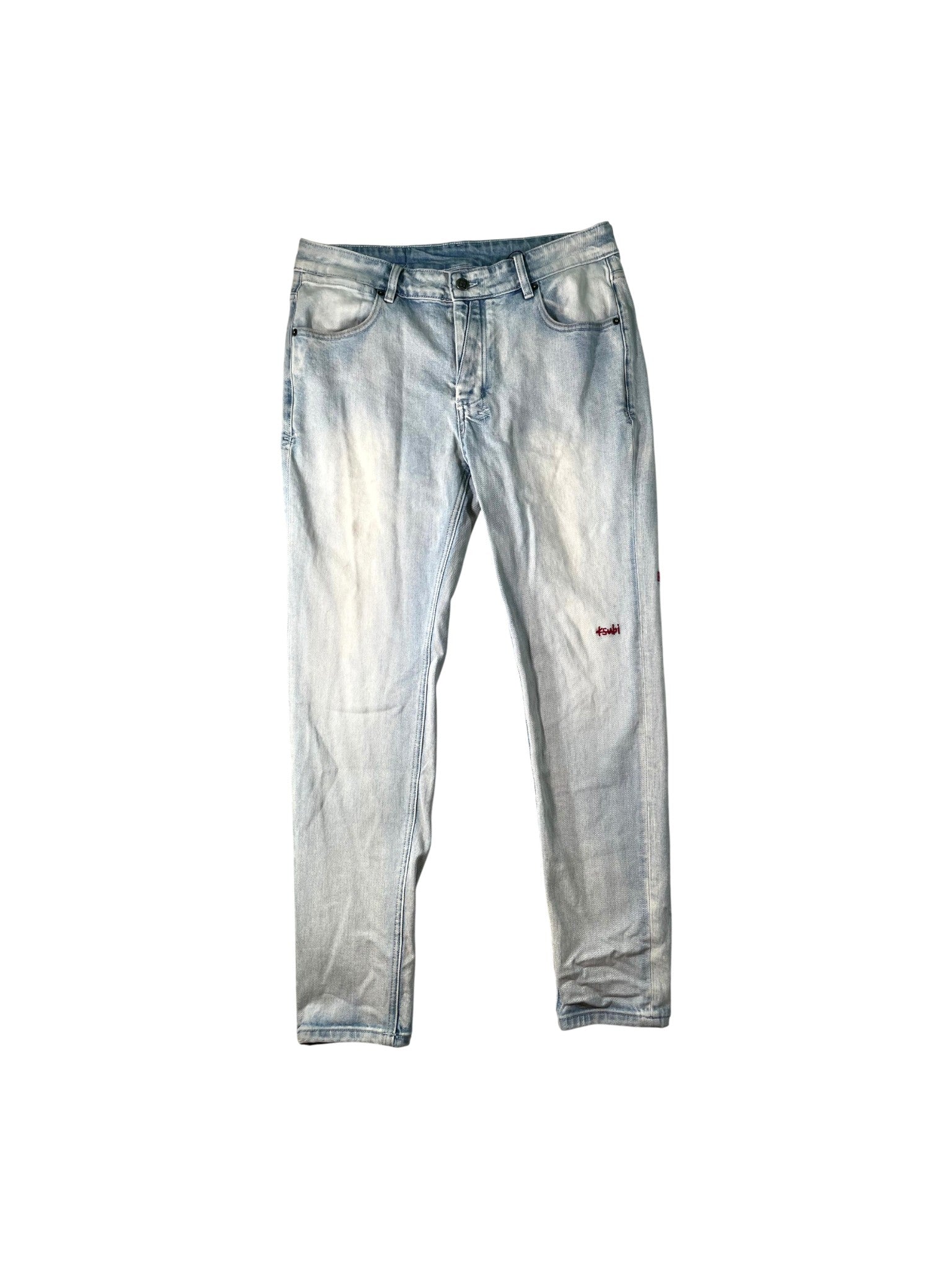 Ksubi Light Wash & Red Jeans