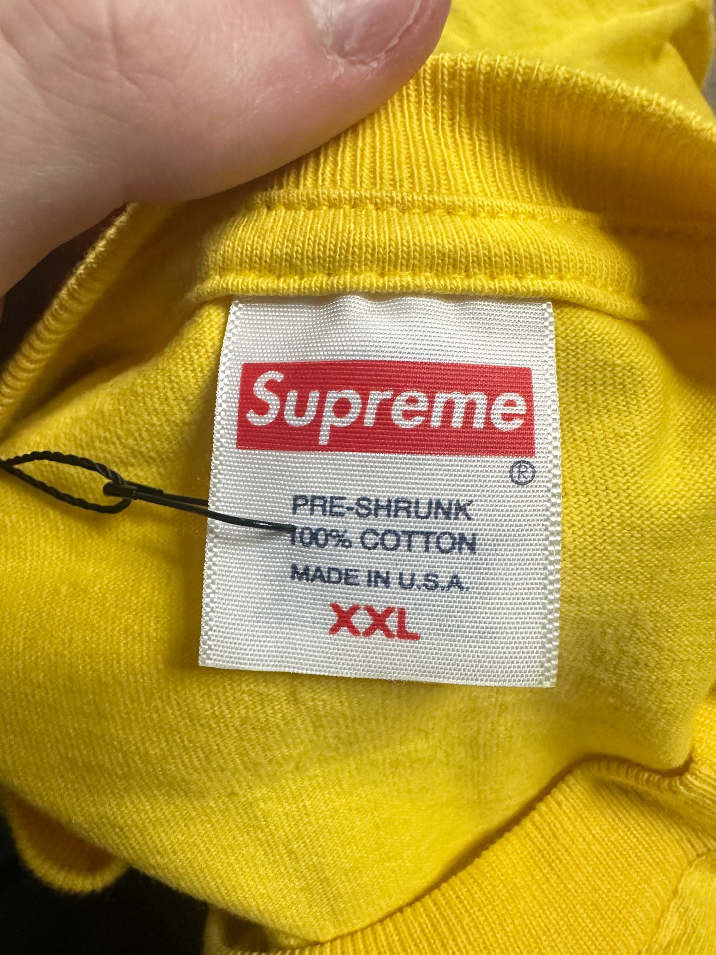 Supreme Tee Yellow Blue Used XXL