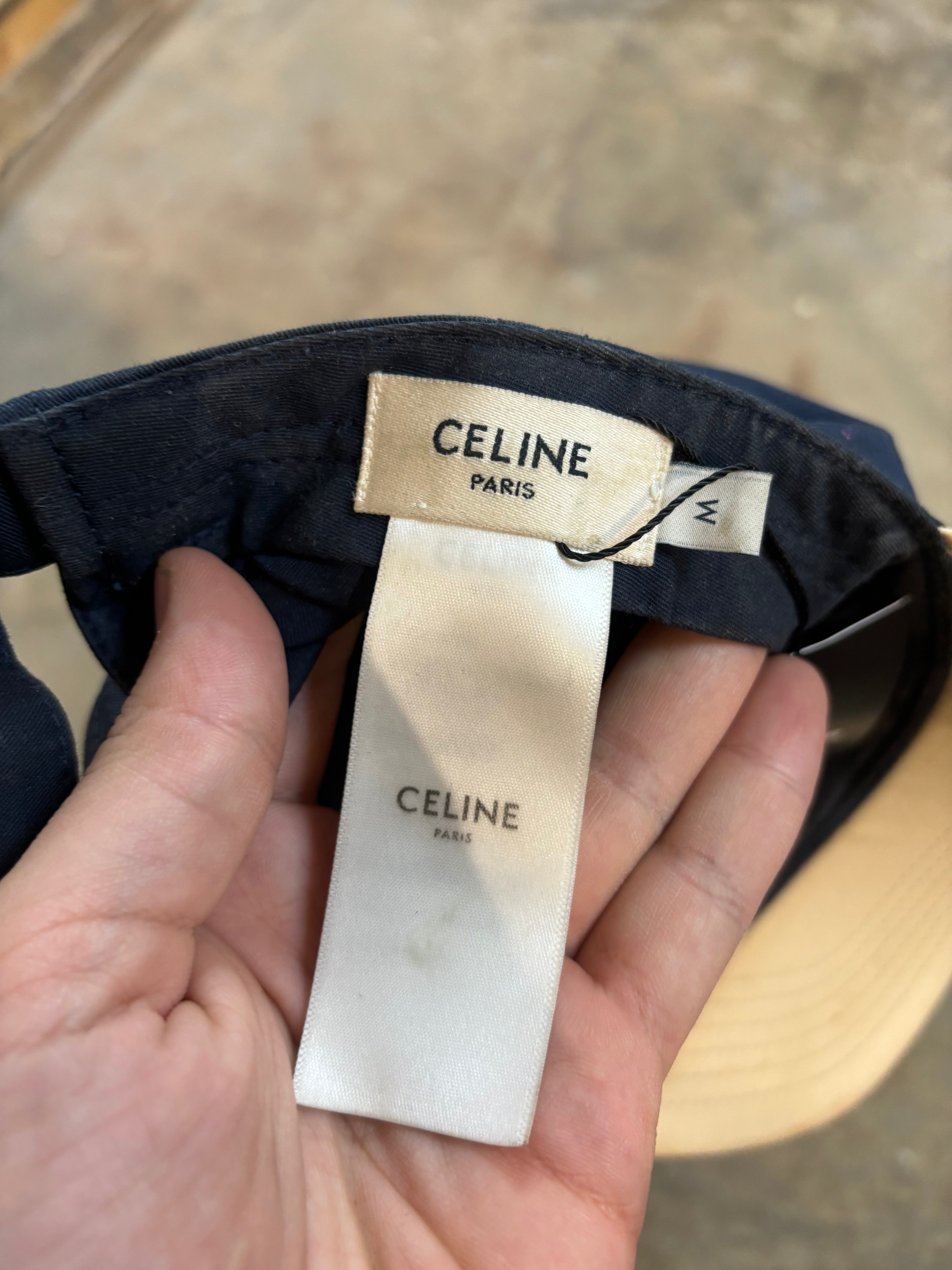 Celine Navy Cream Cap Used OS