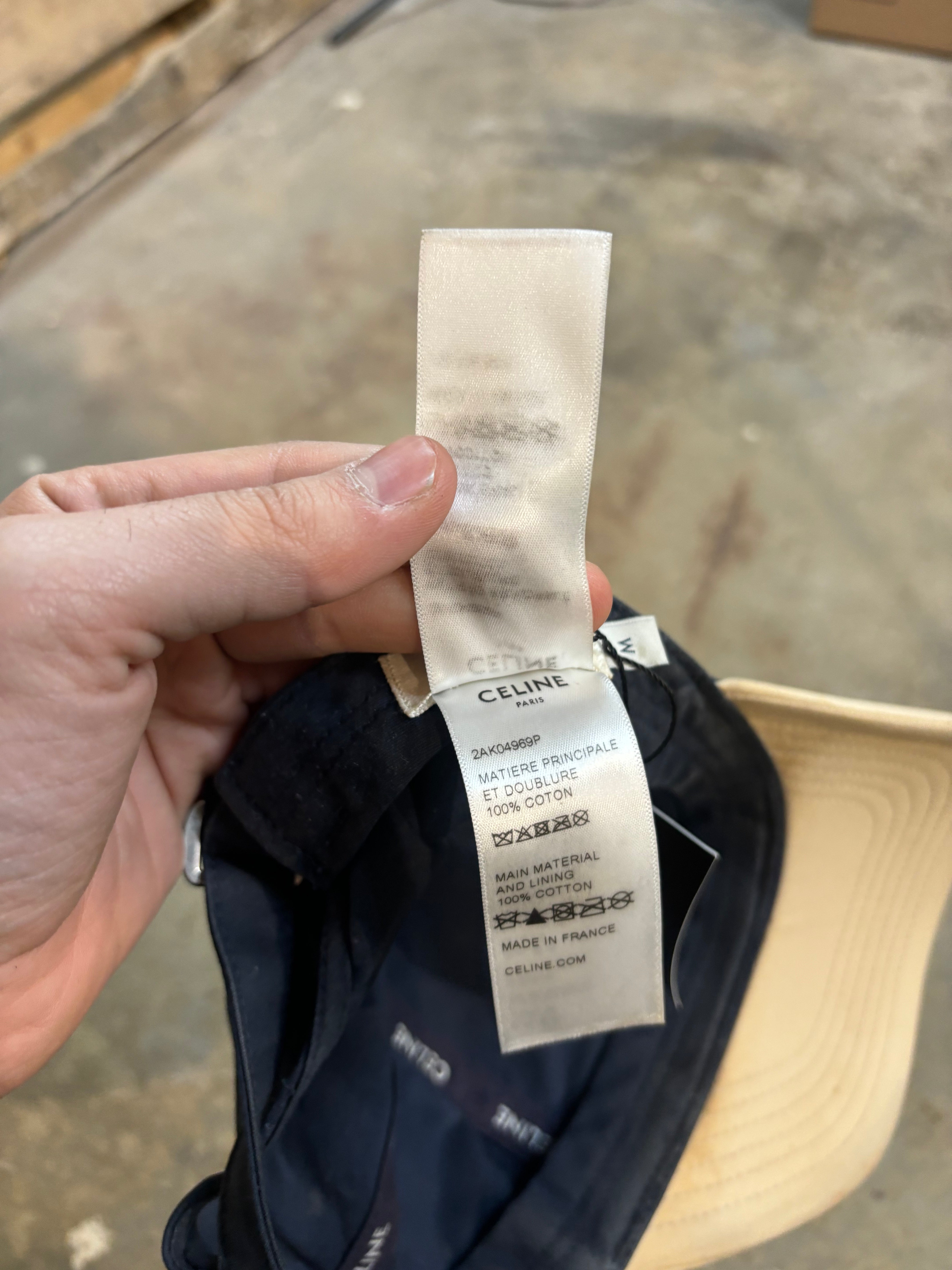 Celine Navy Cream Cap Used OS