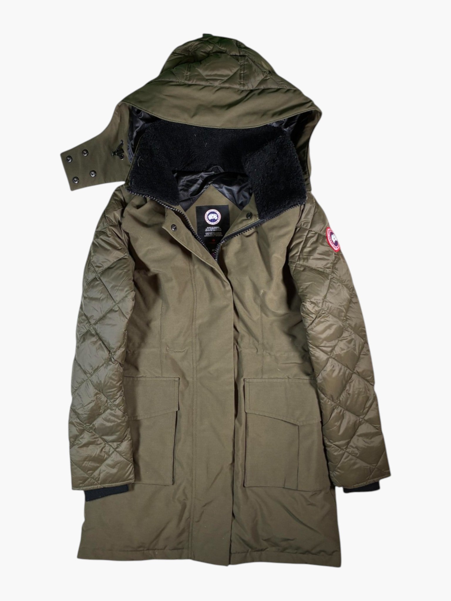 Canada Goose Padded Women's Olive Parka Jacket