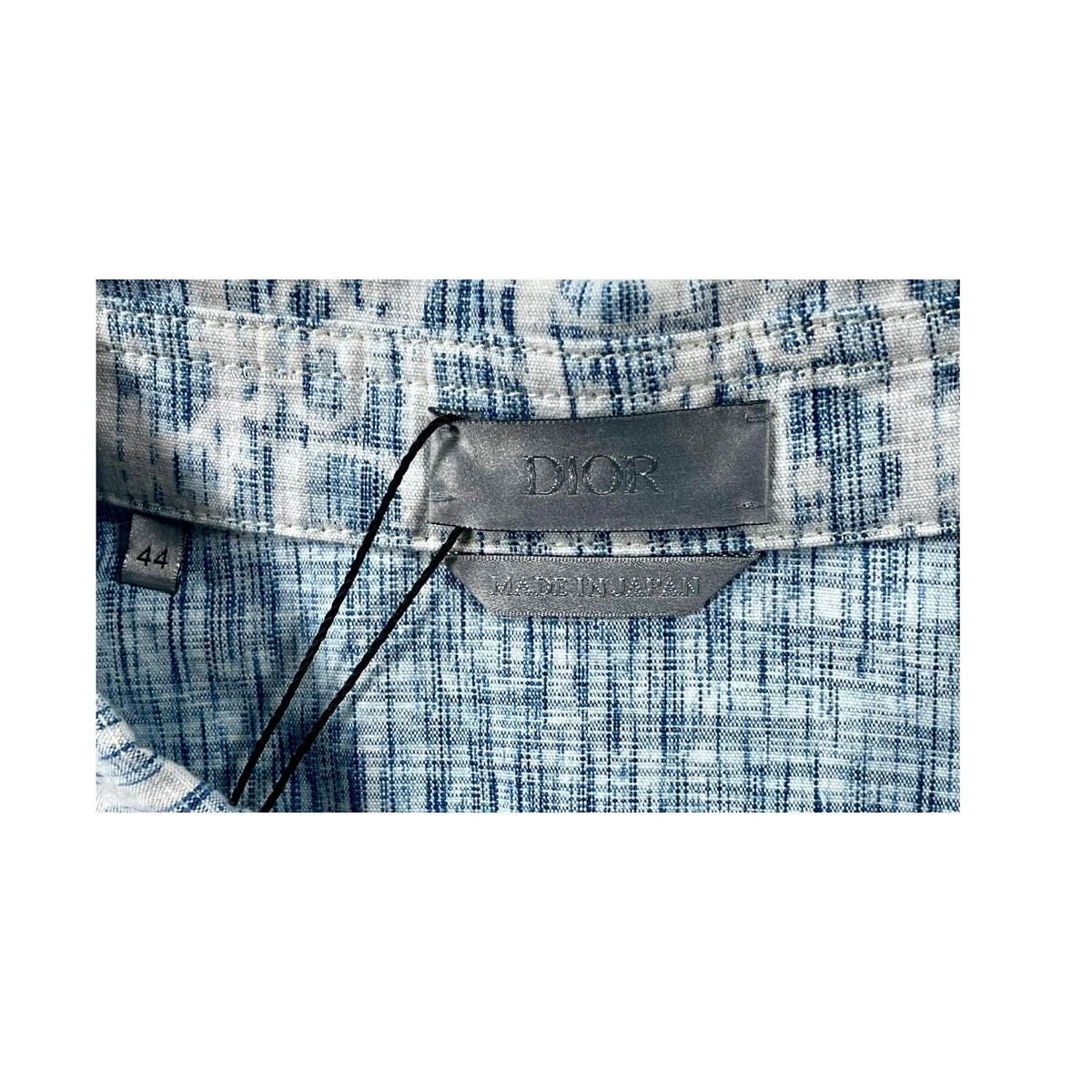 Dior Oblique Monogram Button Up Baby Blue Shirt