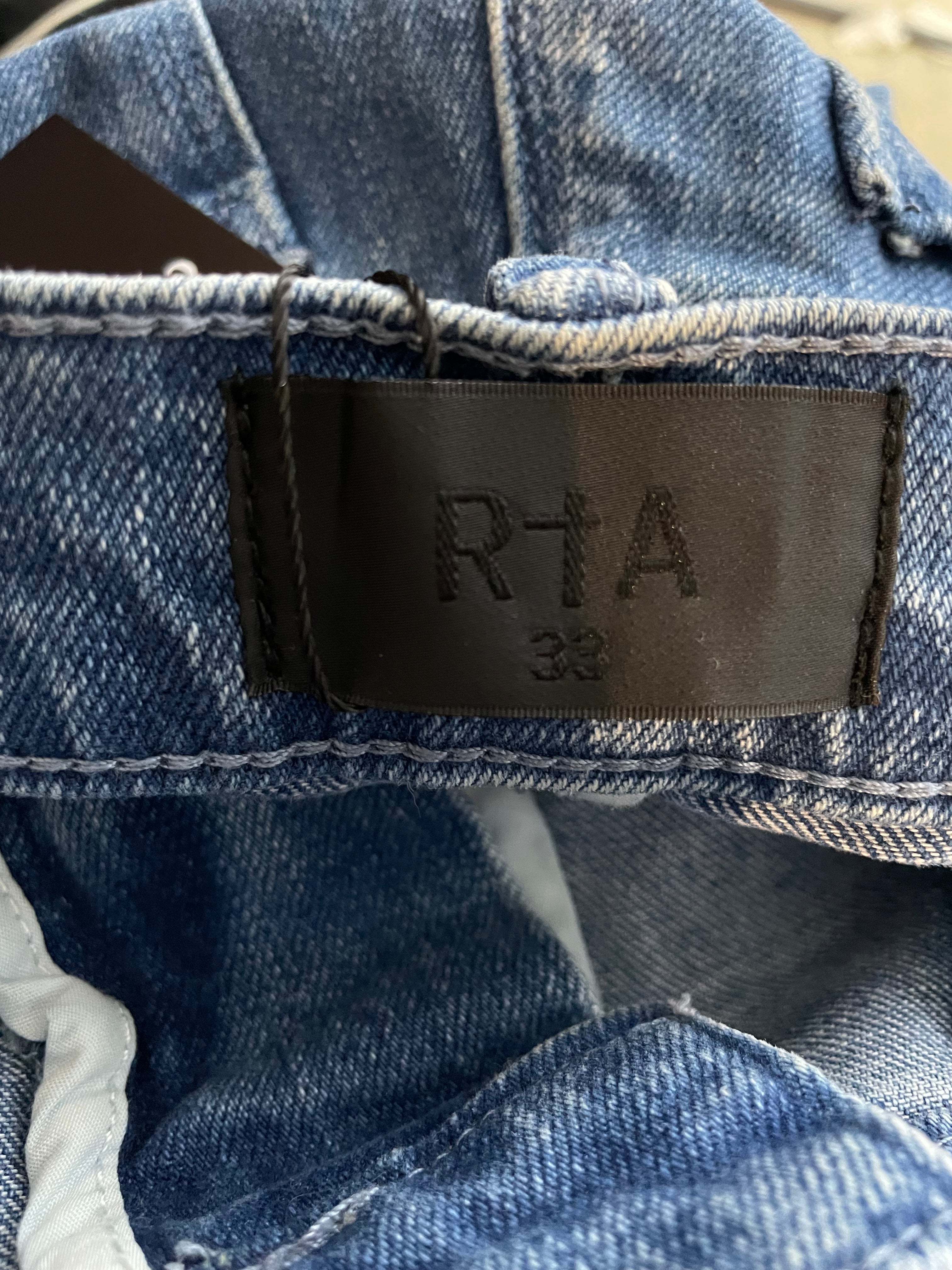 RTA Knee Patch Light Wash Jeans