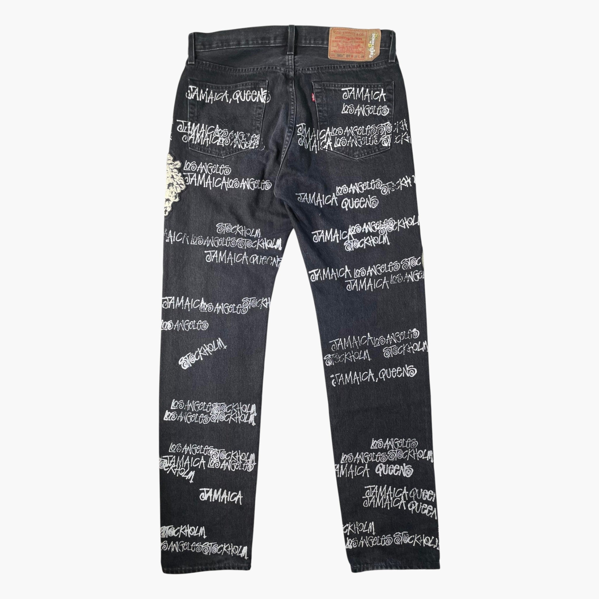 Denim Tears Stussy Black Wash Jeans