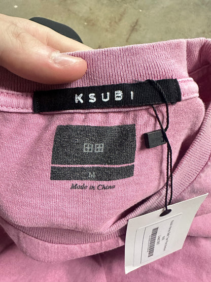 Ksubi Home Safe Tee Pink Used Medium