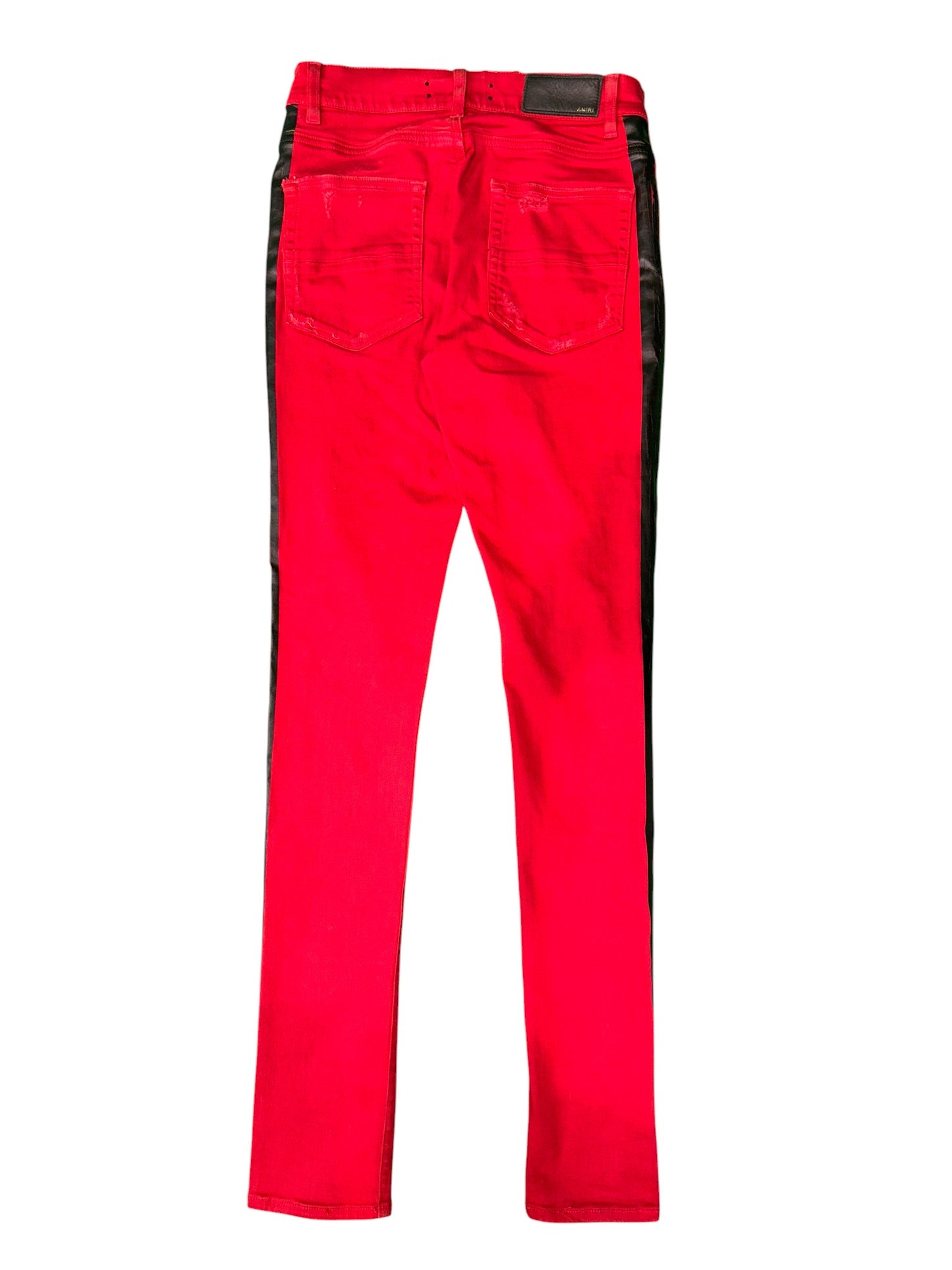Amiri Red & Black Stripe Jeans