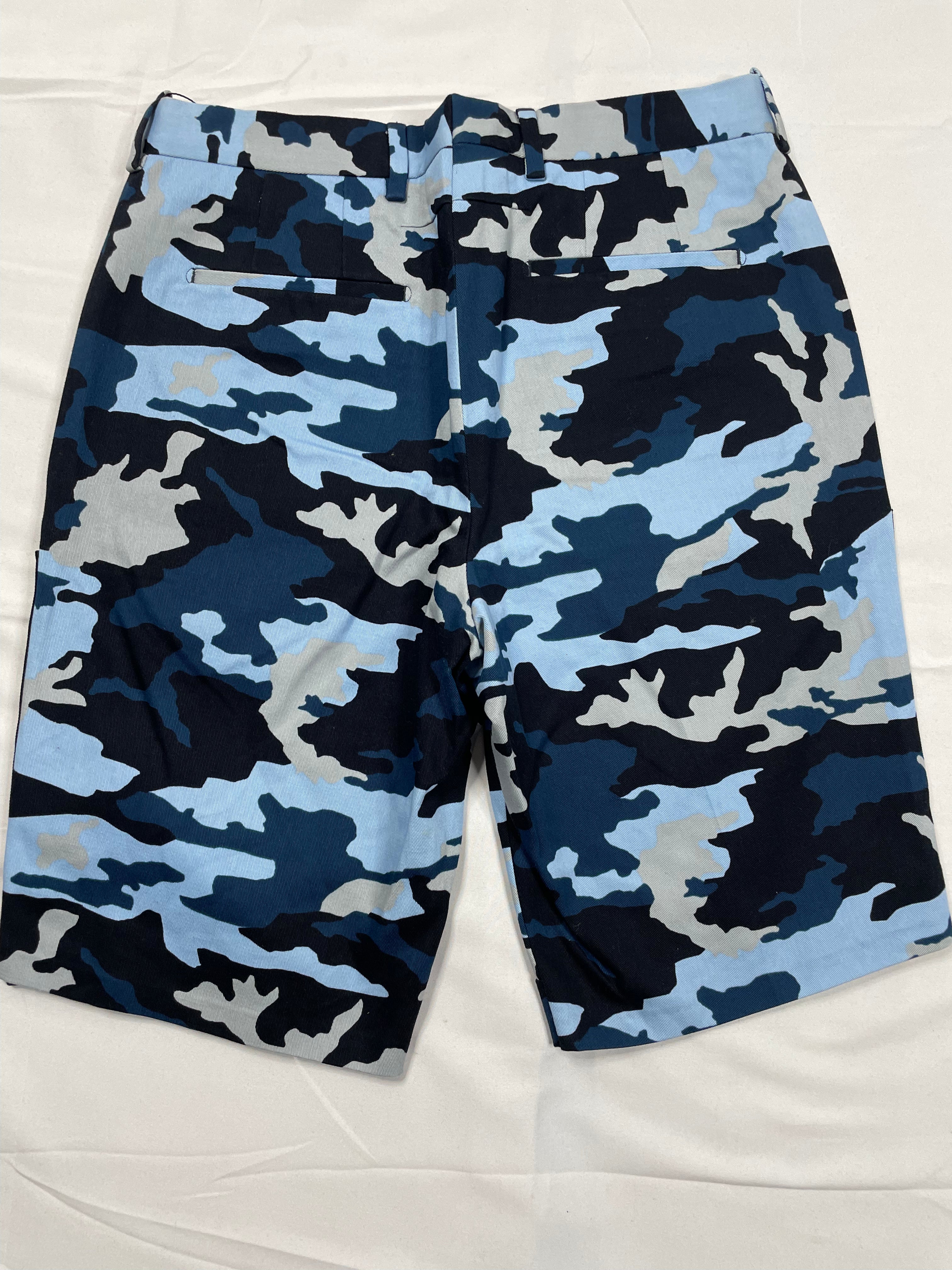 Givenchy Shorts Cargo Camo Blue