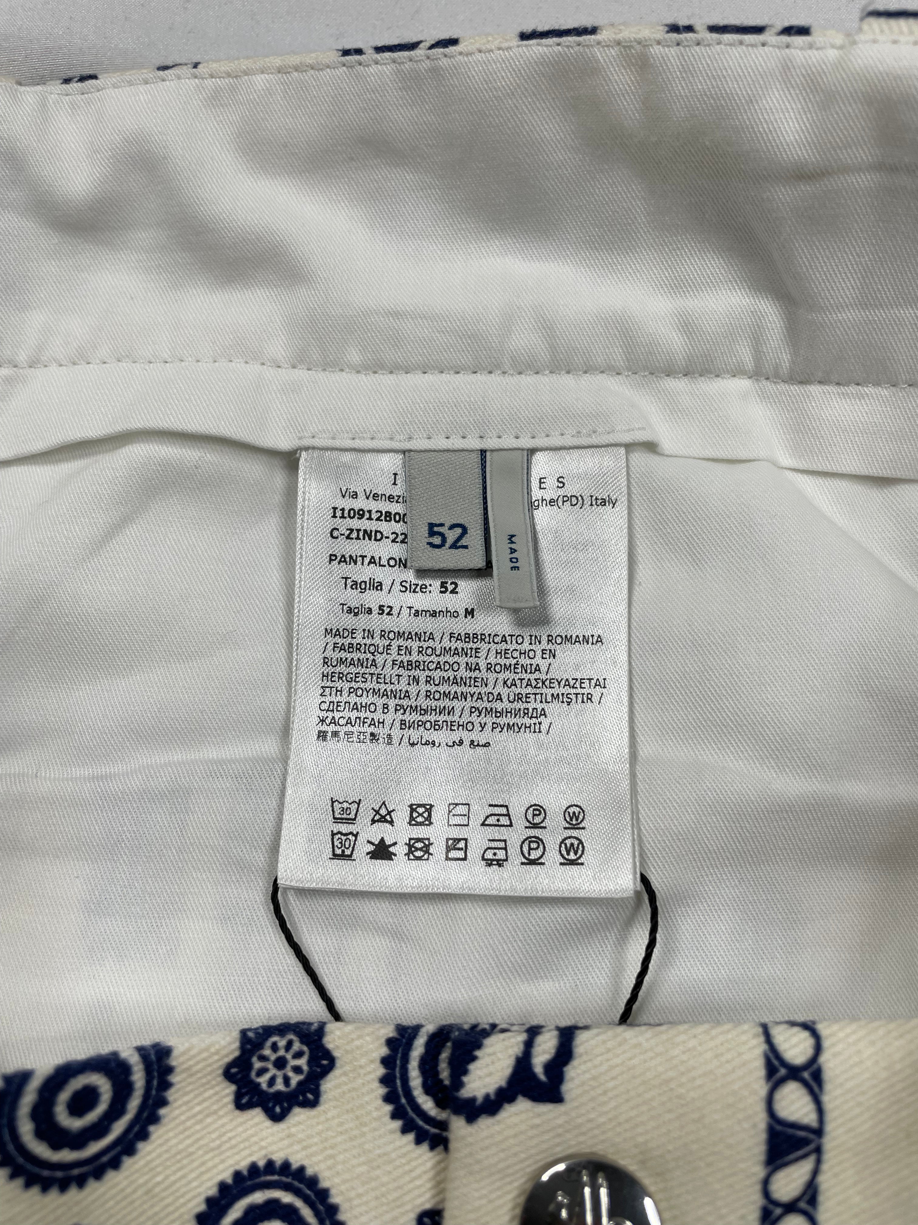 Moncler White & Navy Shorts
