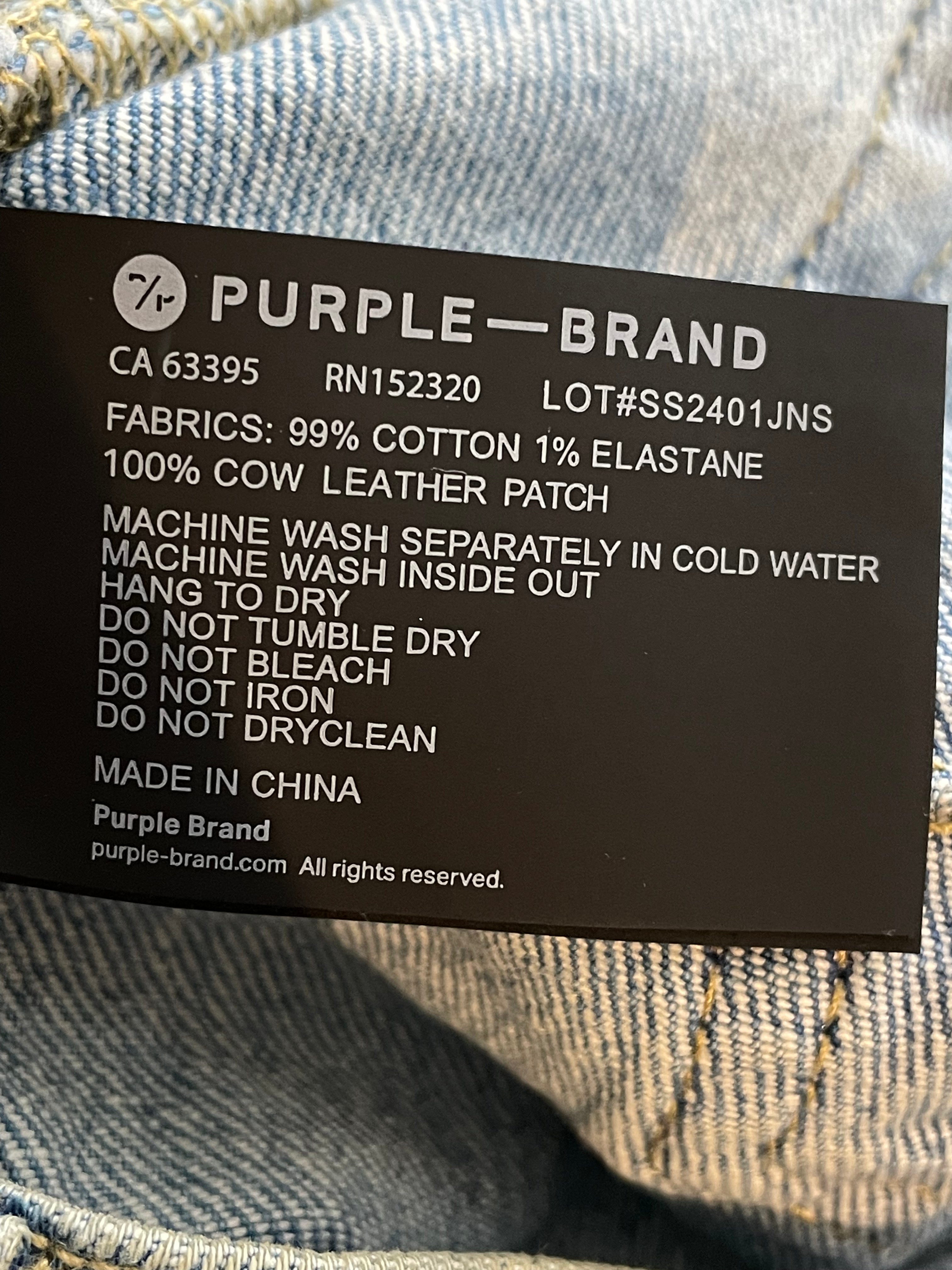 Purple Brand Light Wash Blue Jeans