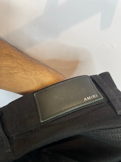 Amiri Jeans Black Glitter Thrasher Used 31