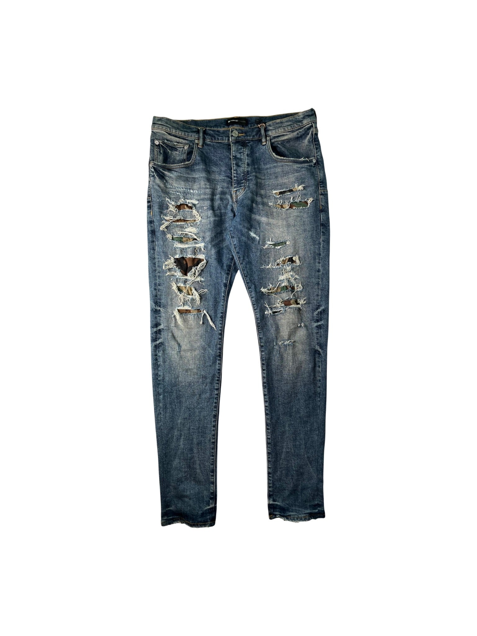 Purple Brand Camo Light Wash Jeans