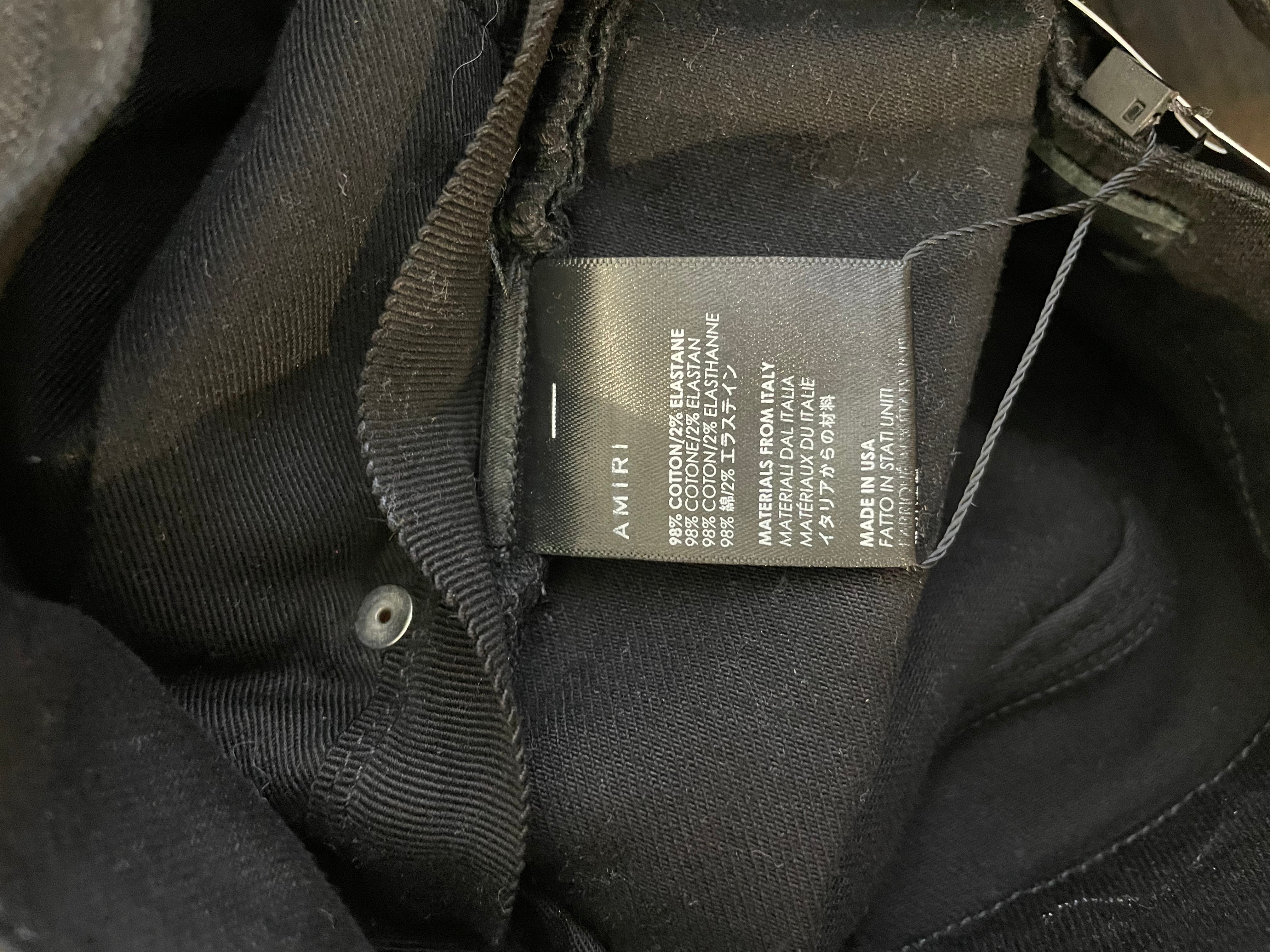 Amiri Jeans Black Palm Tree Used 36