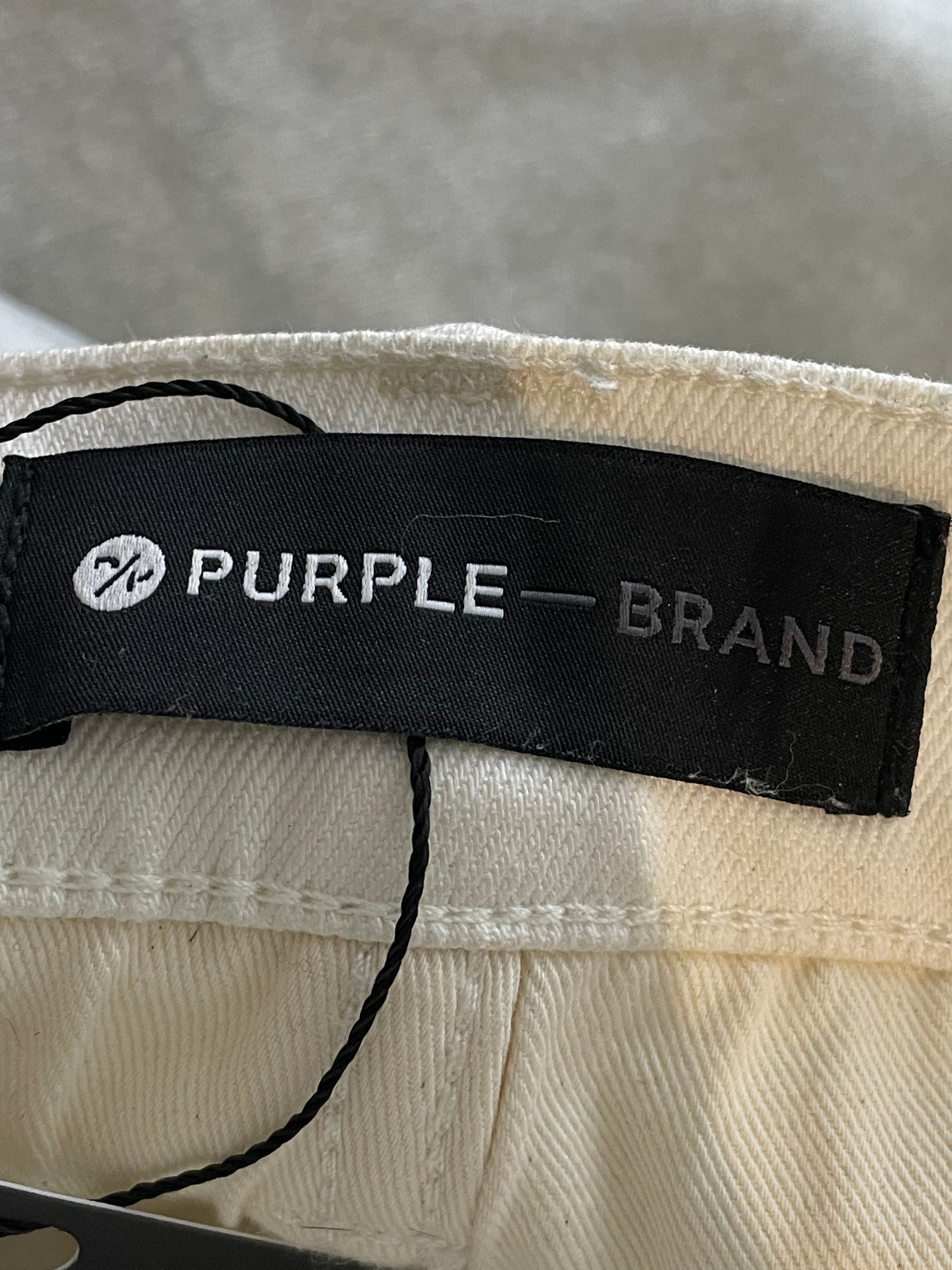 Purple Brand White & Grey Jeans