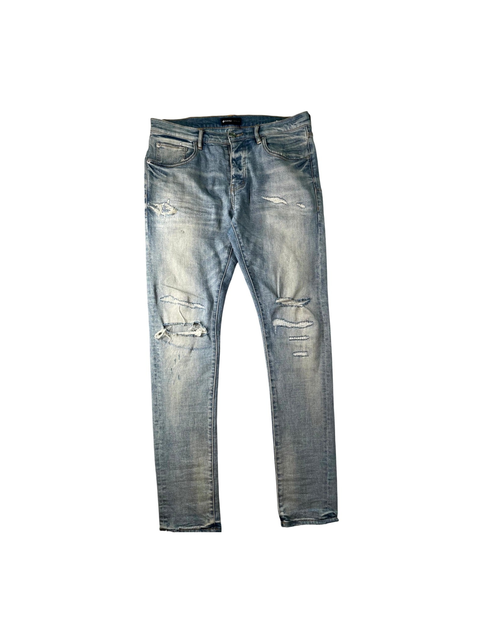 Purple Brand Distressed Light Wash Jeans