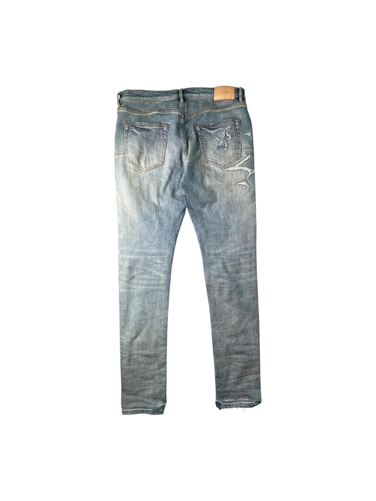 Purple Brand Distressed Light Wash Jeans
