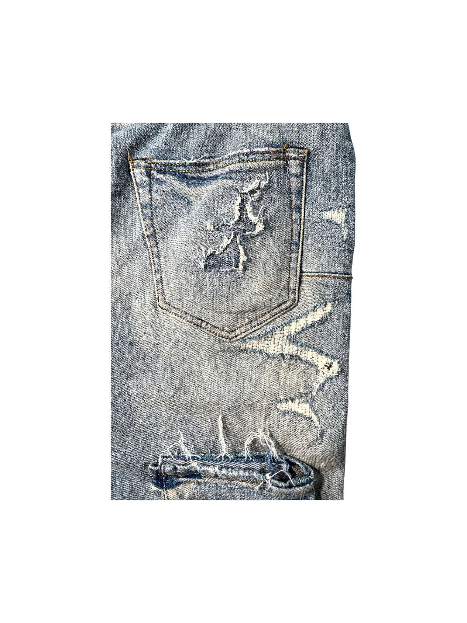 Purple Brand Distressed Light Wash Jeans