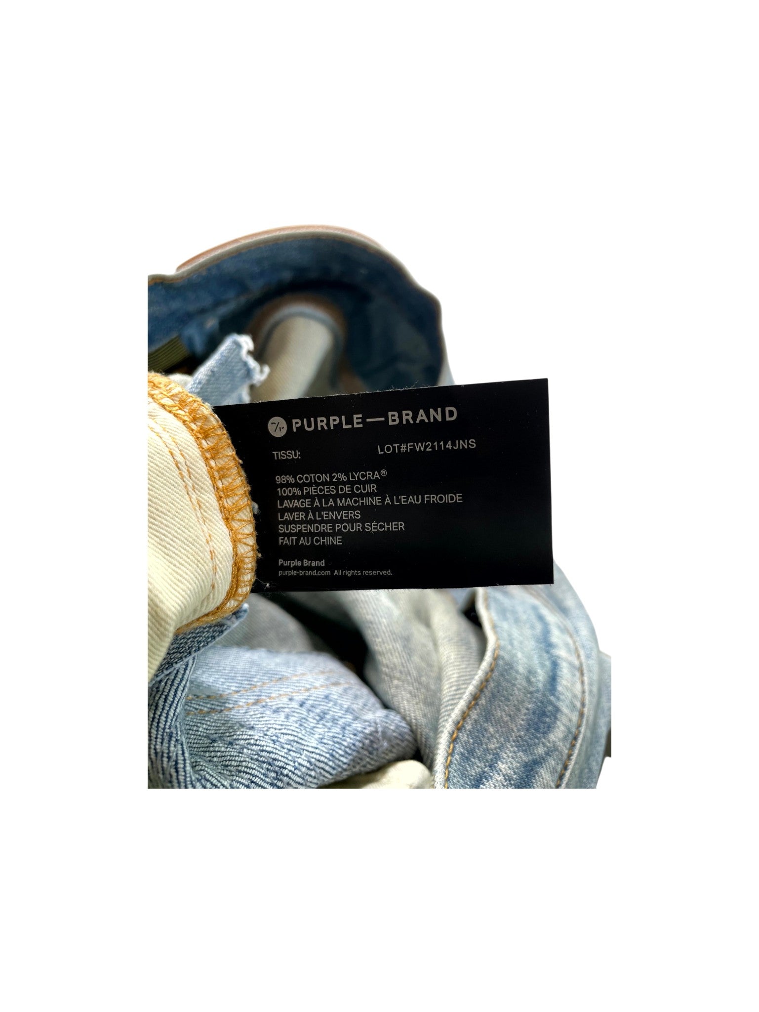 Purple Brand Distressed Light Wash Jeans