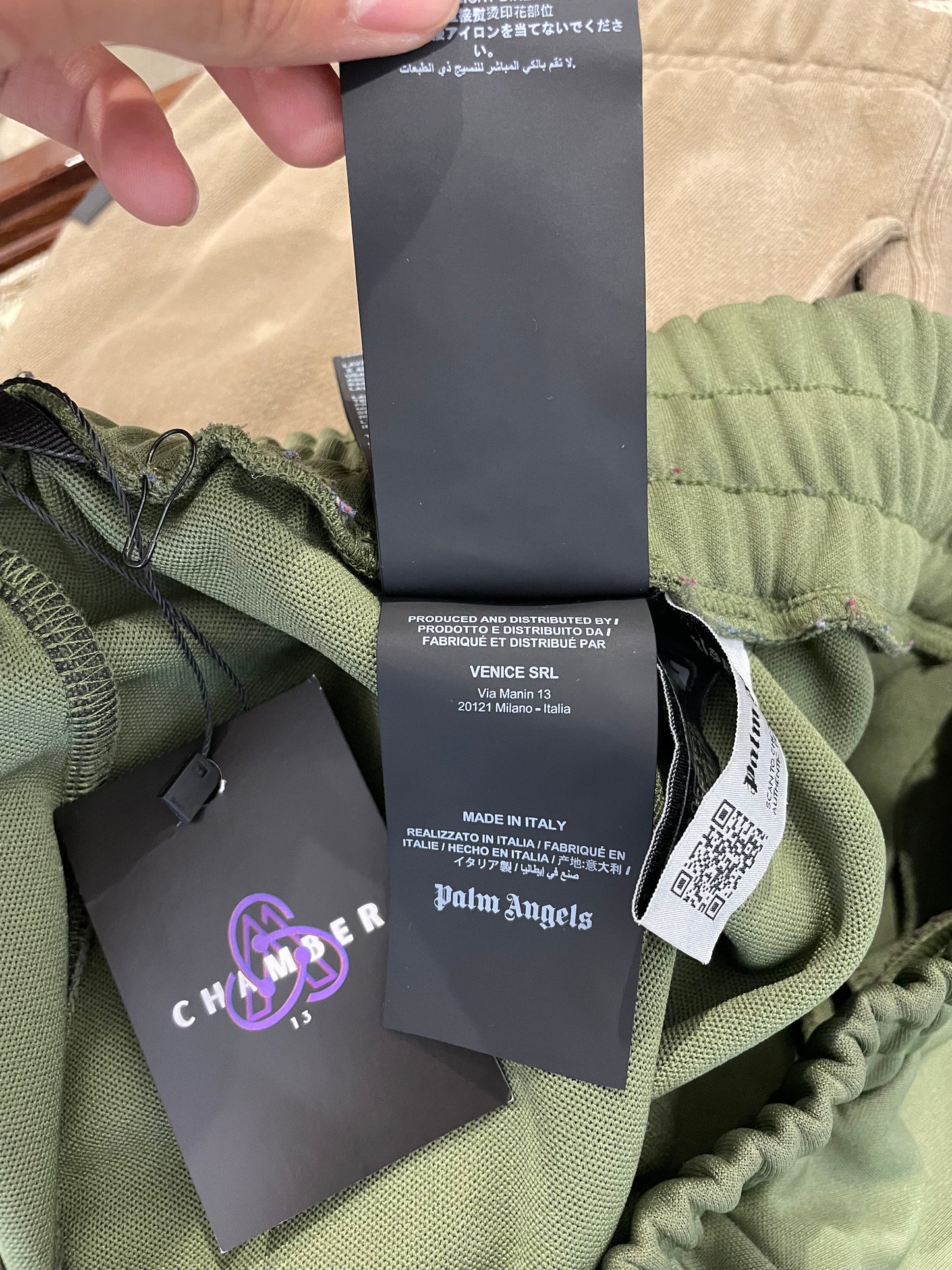 Palm Angels Track Pants Green Purple Used XL