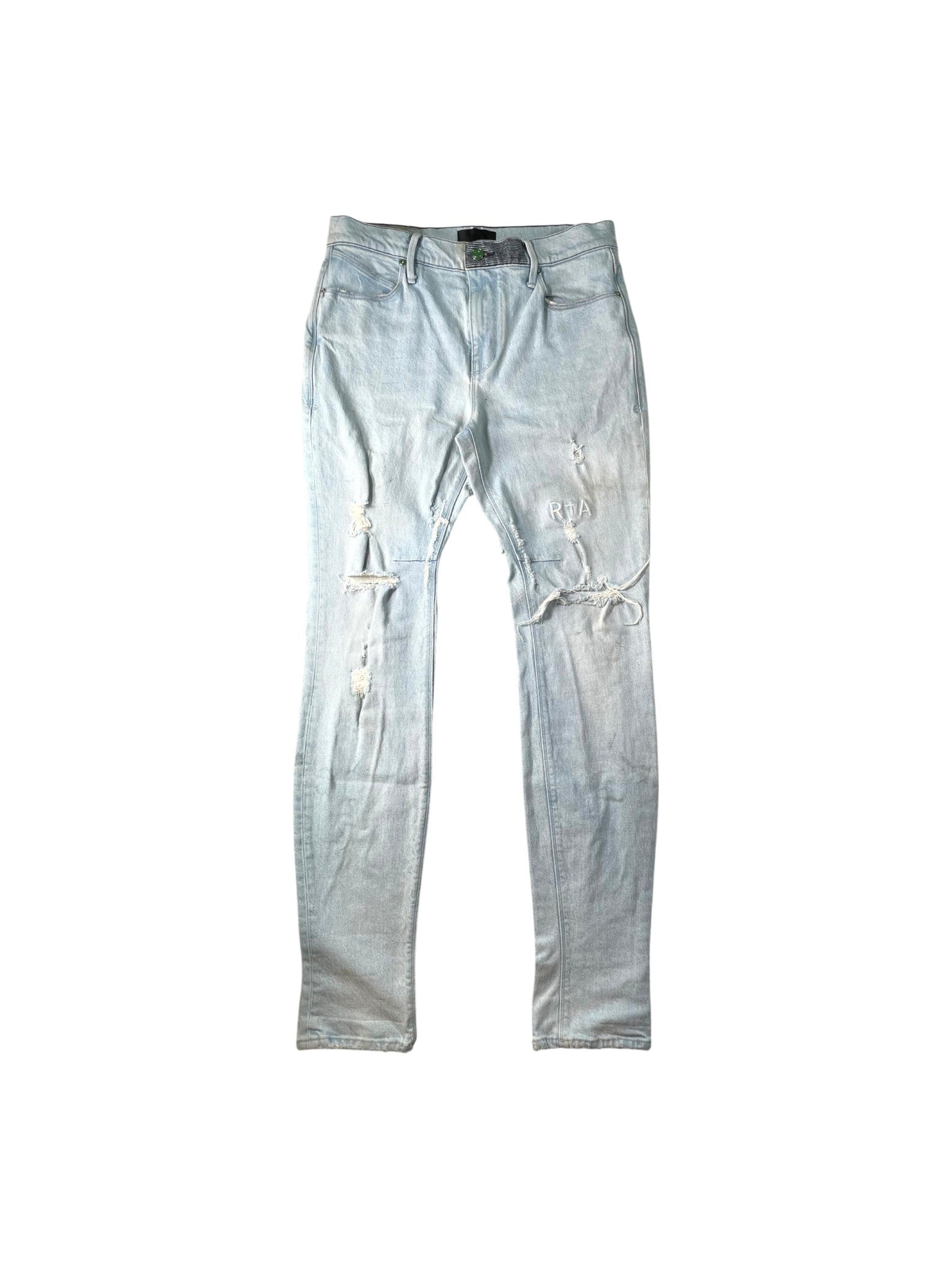 RTA Embroidered Light Wash Jeans