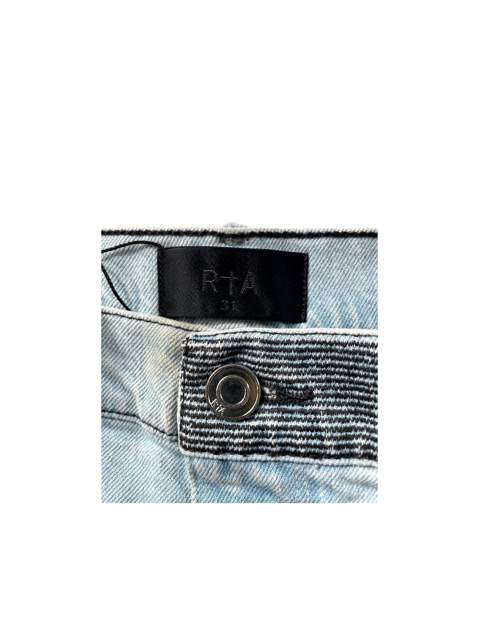 RTA Embroidered Light Wash Jeans