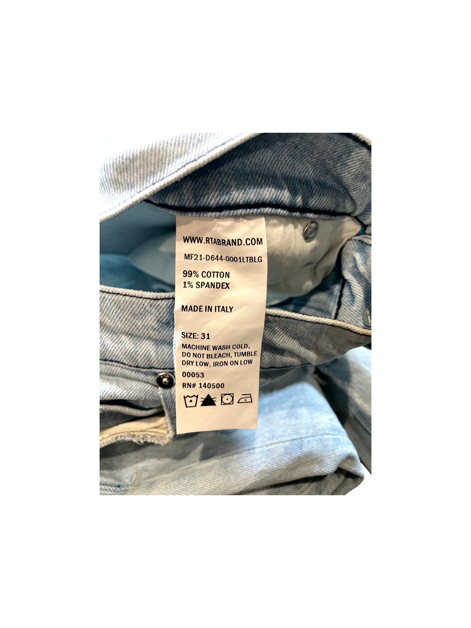 RTA Embroidered Light Wash Jeans