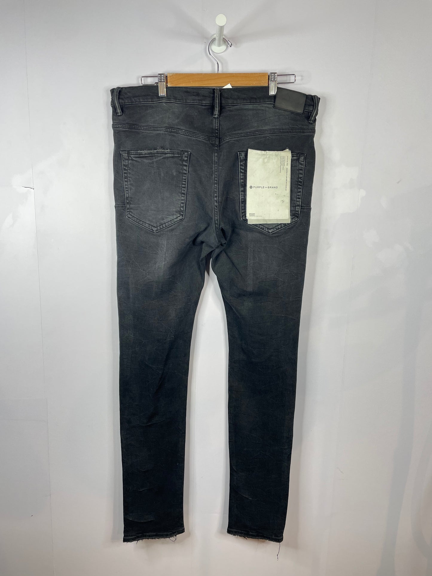 Purple Brand Knee Rip Black Jeans