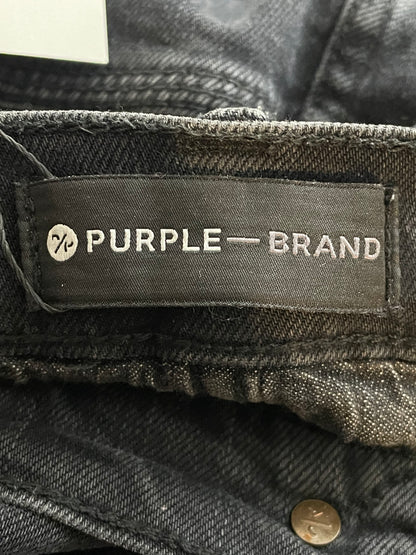 Purple Brand Knee Rip Black Jeans