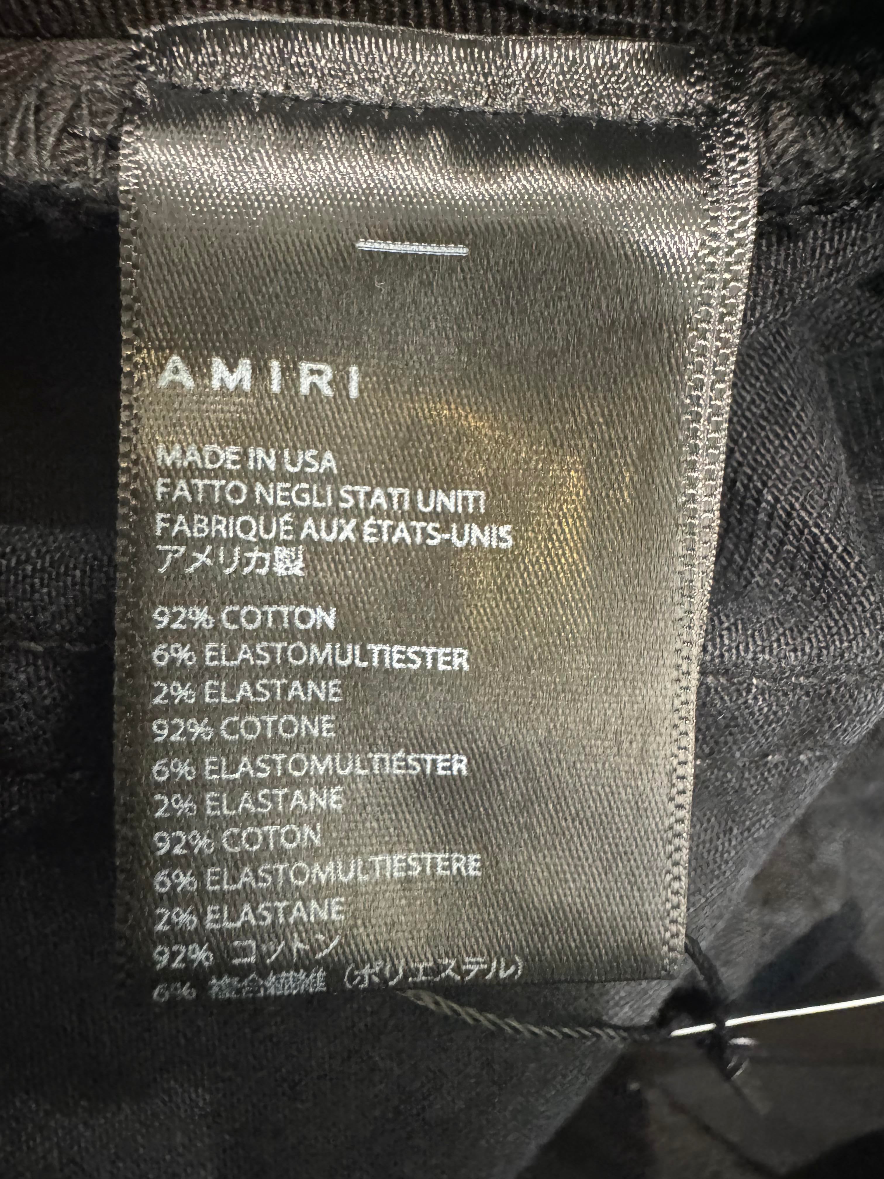 Amiri Stack Denim Paisley Black Jeans