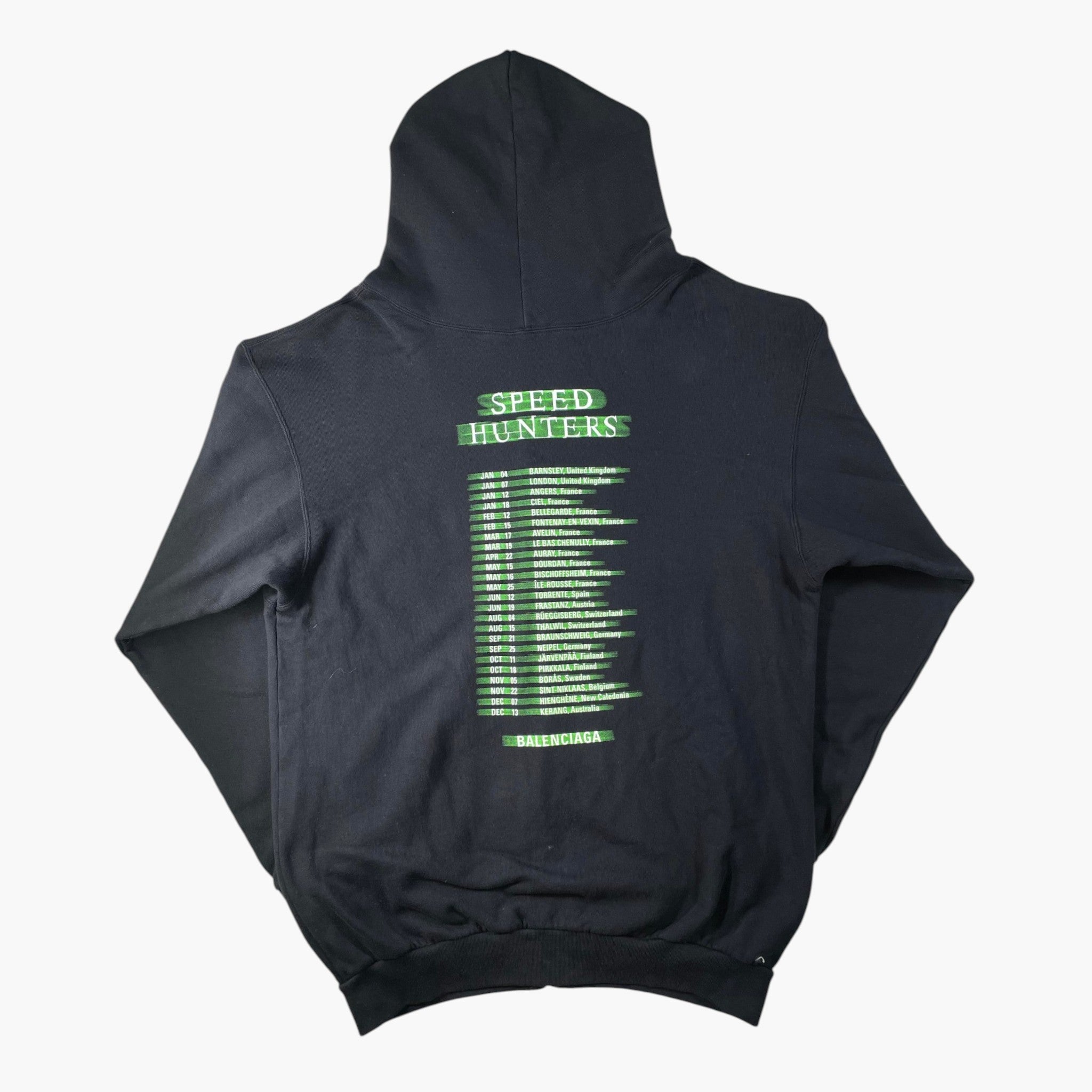 Balenciaga Speed Hunters Black Zip Up Hoodie