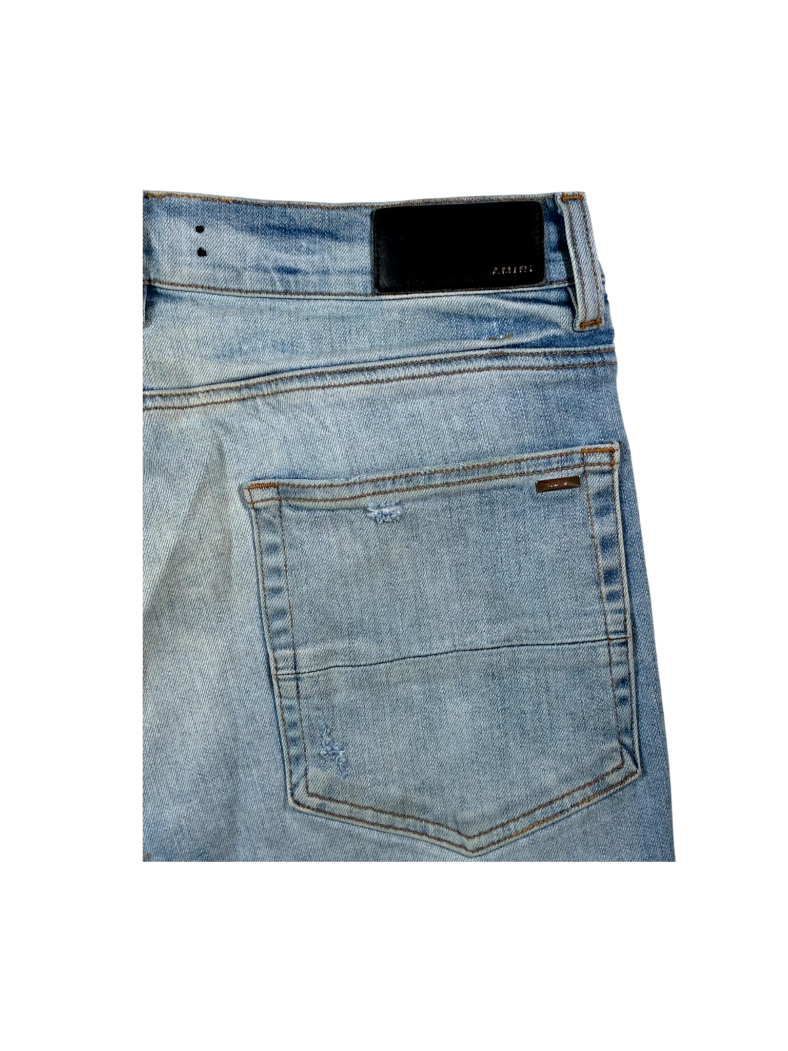 Amiri MX1 Map Patch Light Wash Jeans