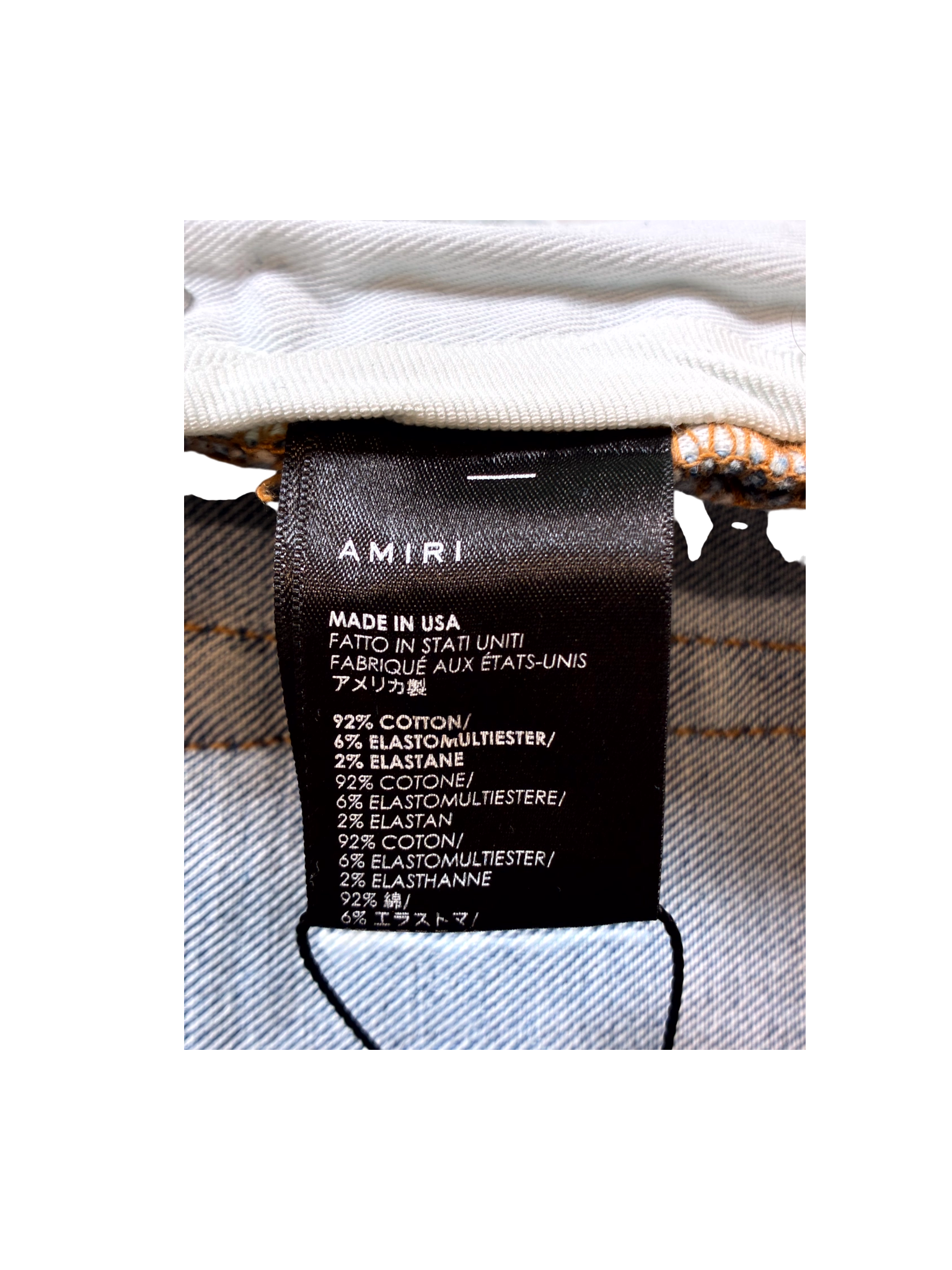Amiri MX1 Map Patch Light Wash Jeans