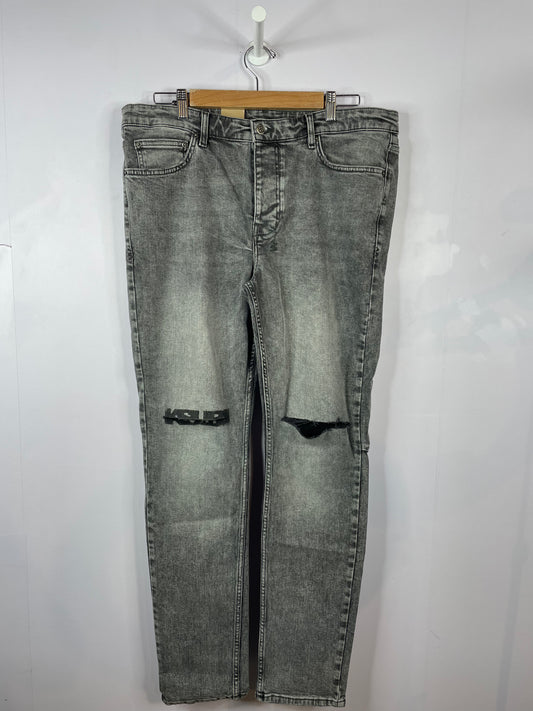Ksubi Ripped Light Wash Grey Jeans