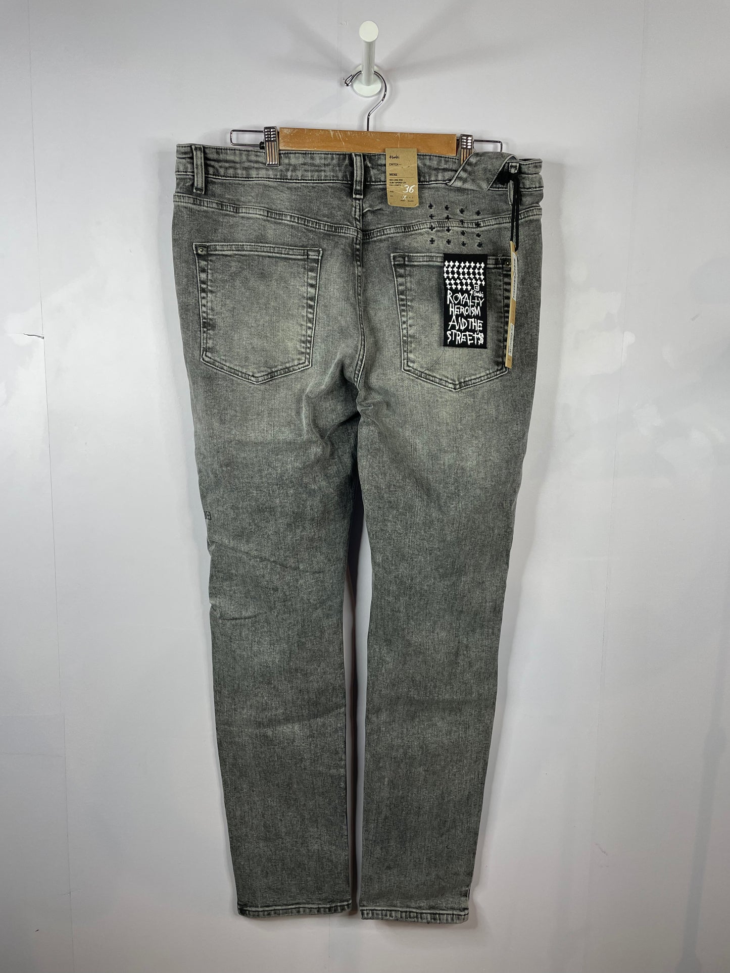 Ksubi Ripped Light Wash Grey Jeans