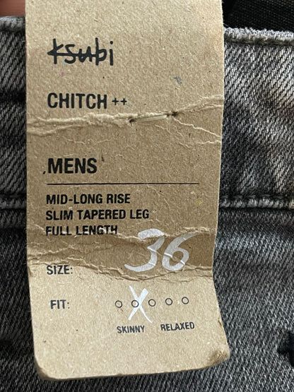 Ksubi Ripped Light Wash Grey Jeans