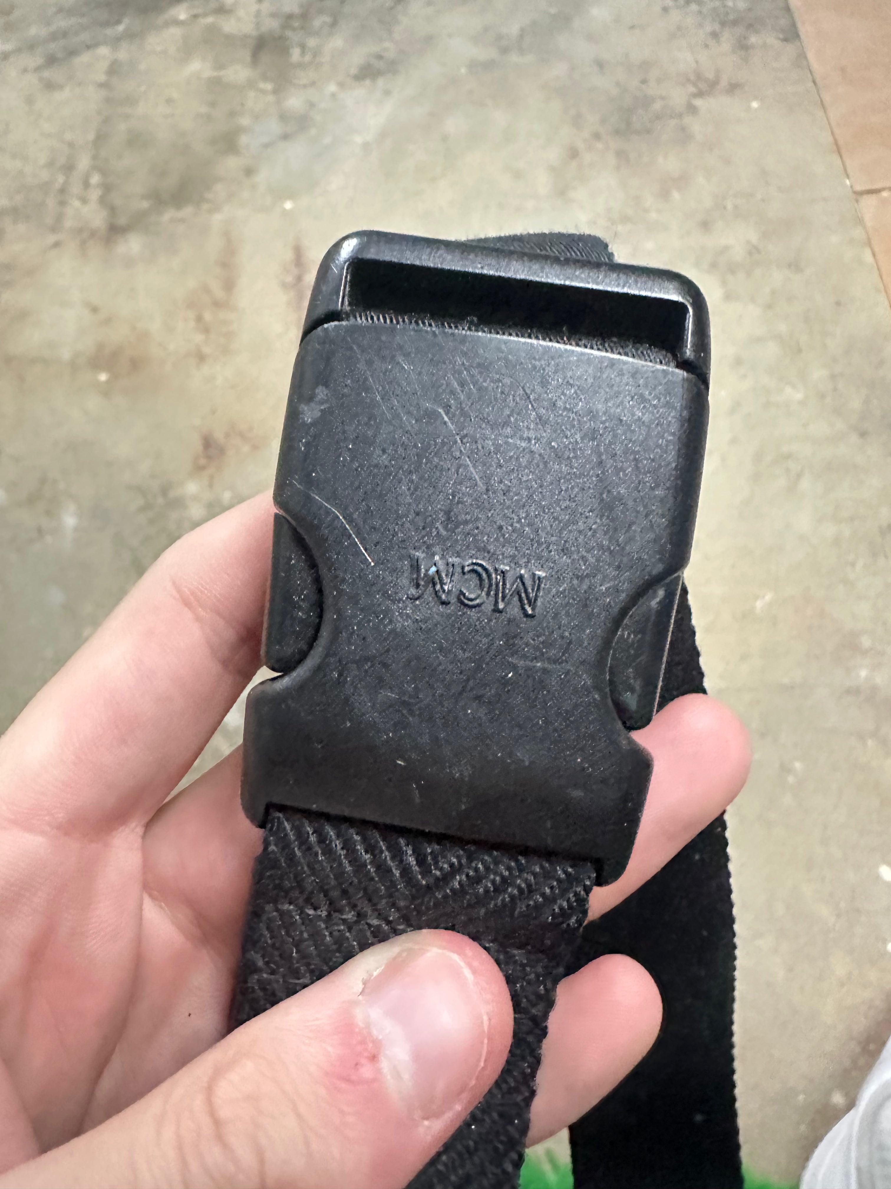 MCM Waist Bag Black Used OS