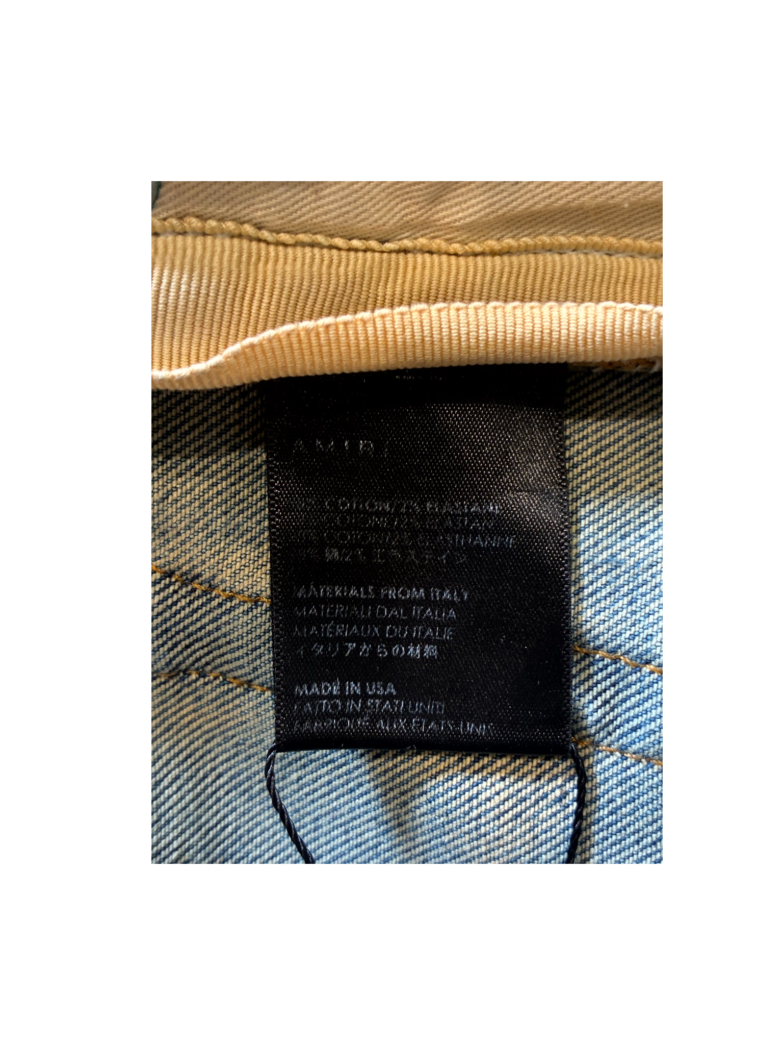 Amiri Stripe Light Wash & White Jeans