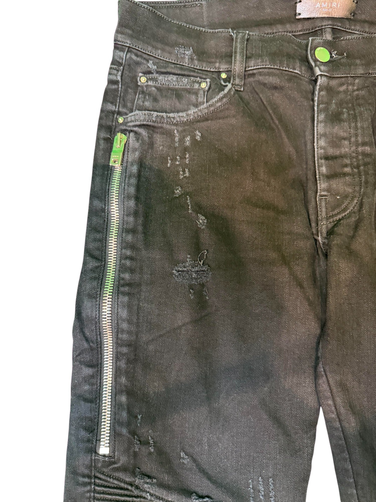 Amiri MX2 Black Patch Black Jeans