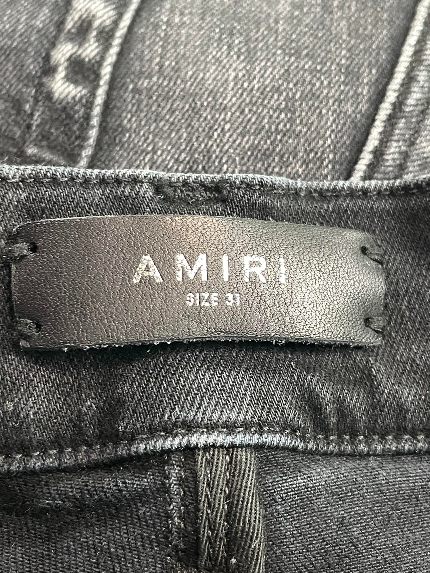 Amiri Jeans Black Halloween Paisley Patchwork