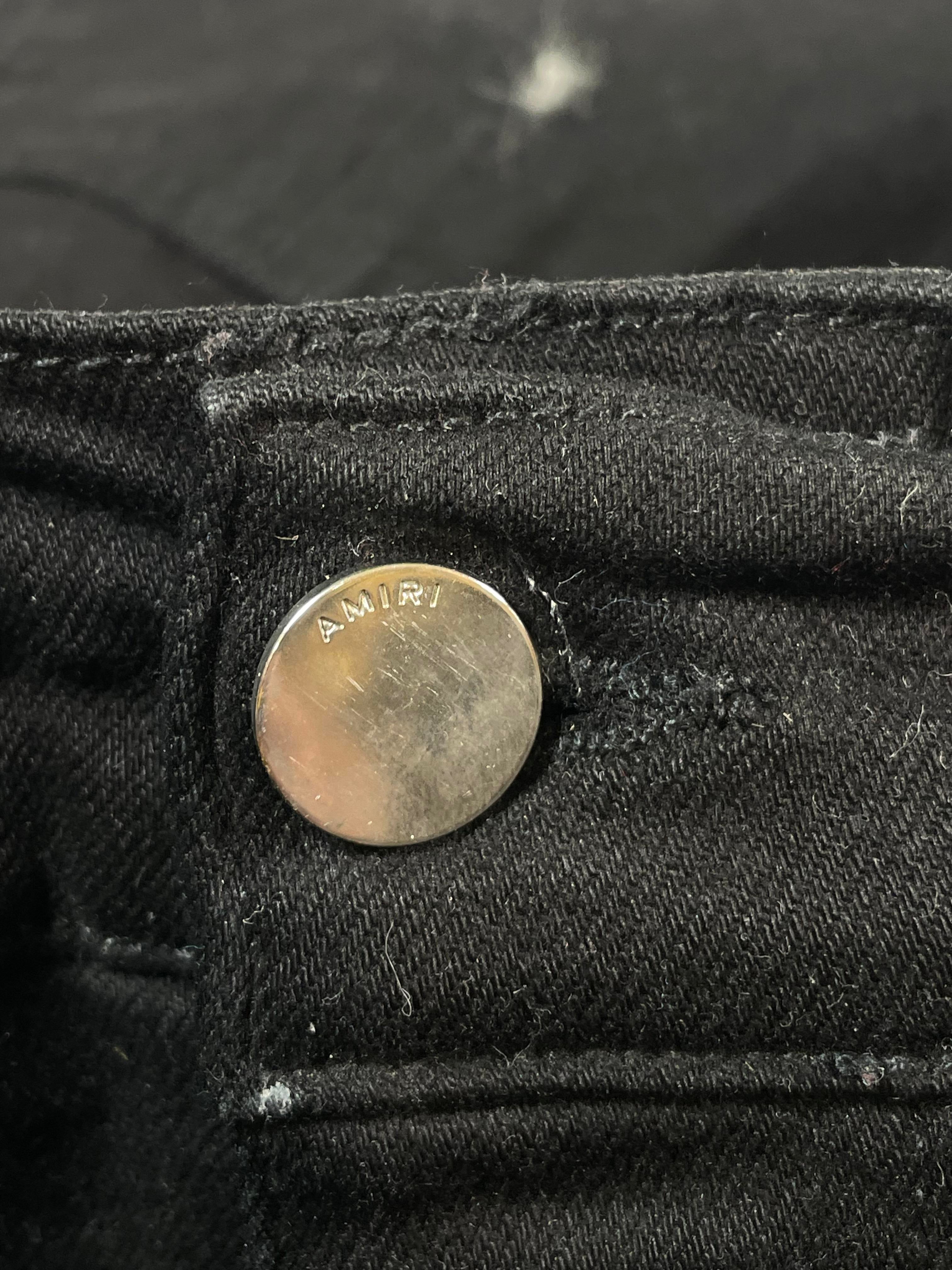 Amiri MX1 Gold Patch Black Jeans