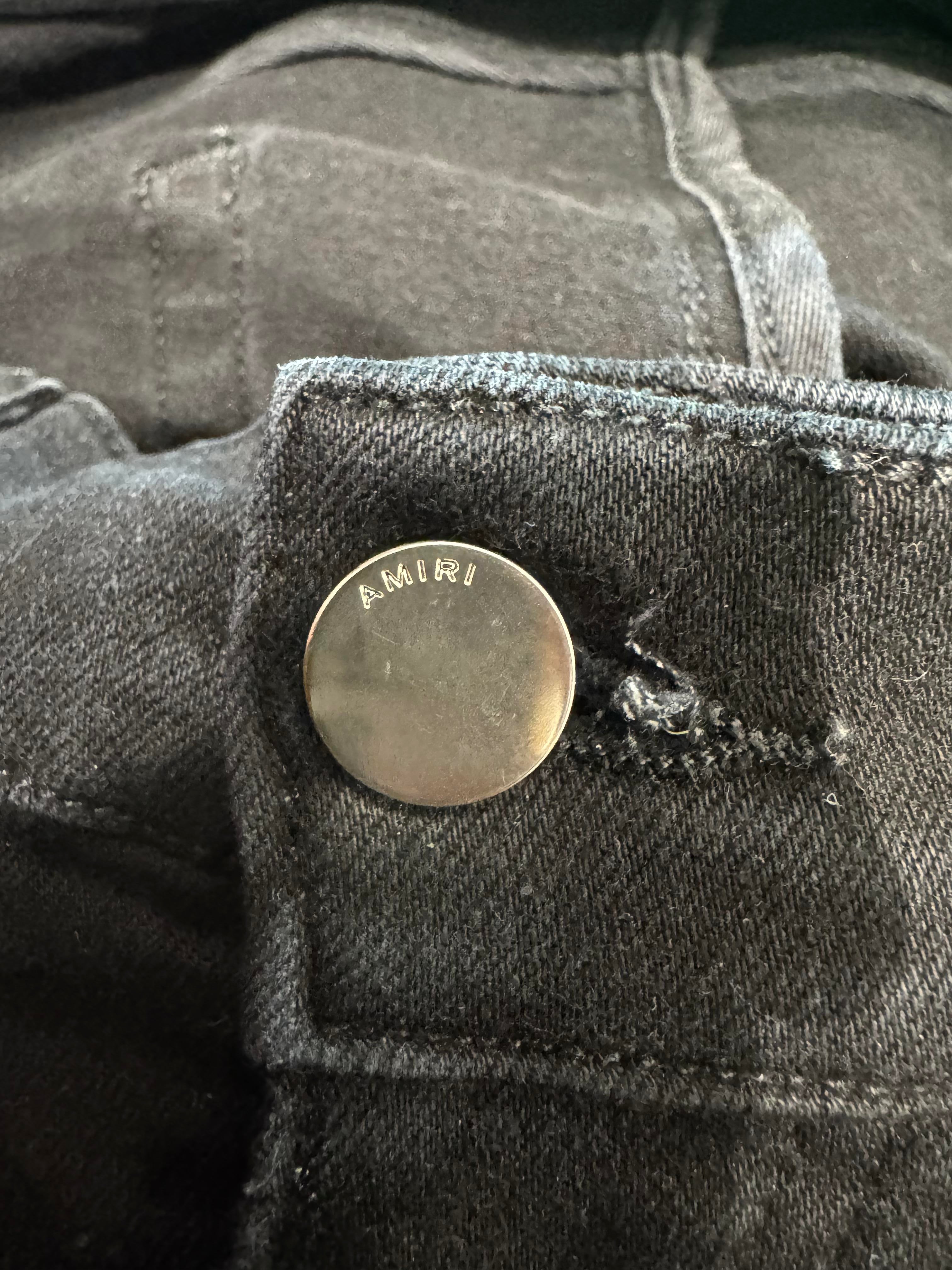 Amiri MX2 Black Patch Black Jeans