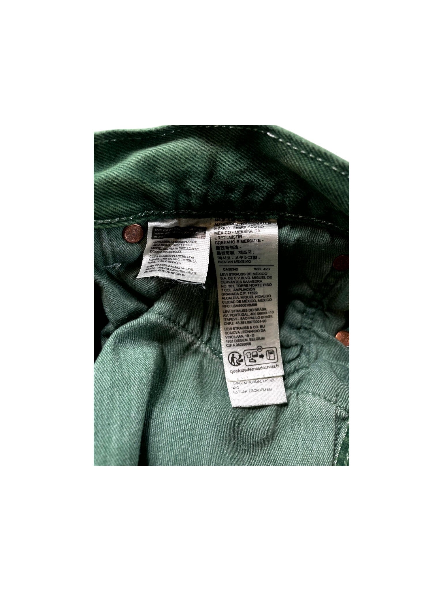Denim Tears Plain Green Jeans