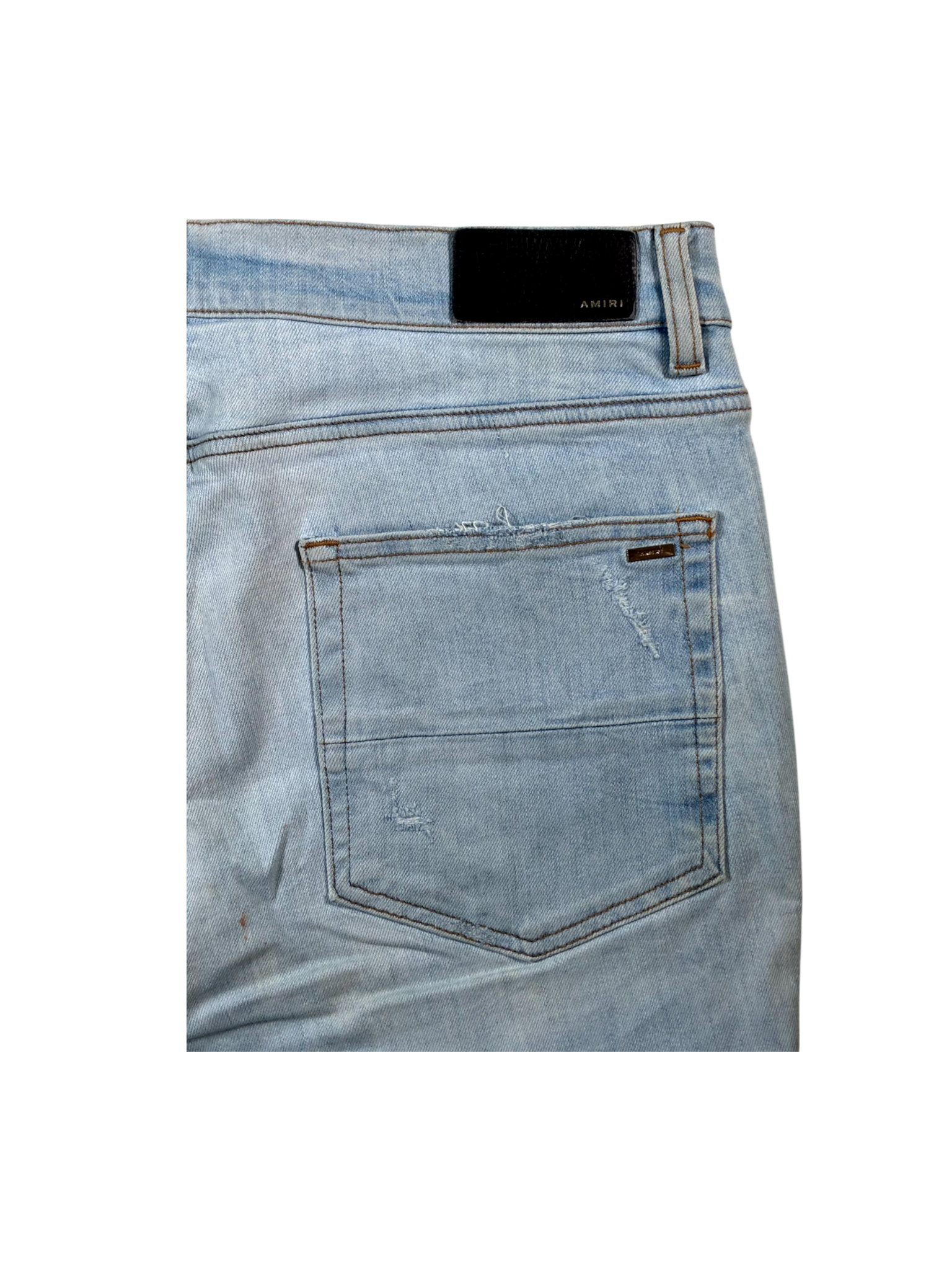 Amiri MX1 Floral Patch Light Wash Jeans